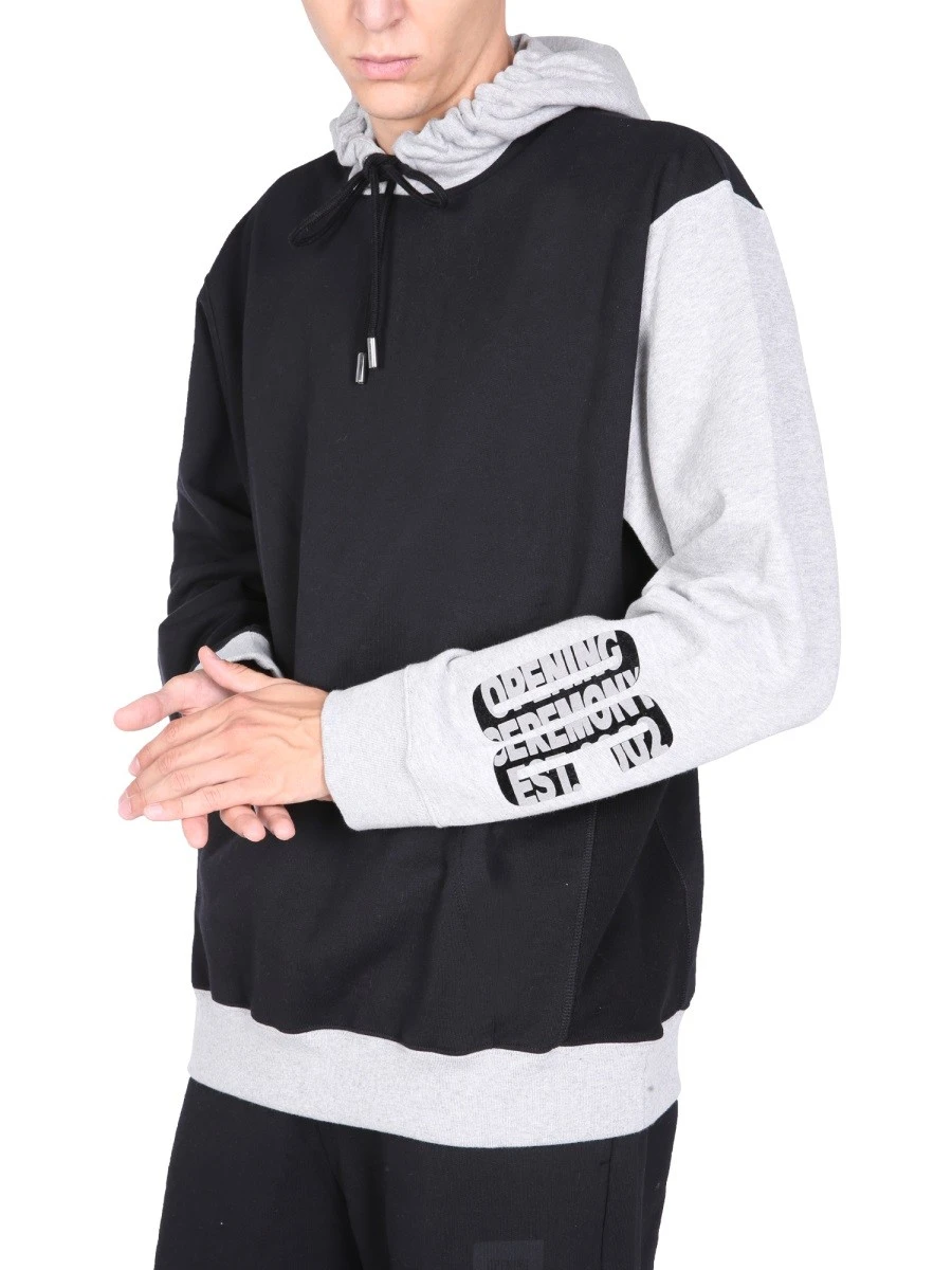 SWEATSHIRT WITH FLOCKED LOGO.webp