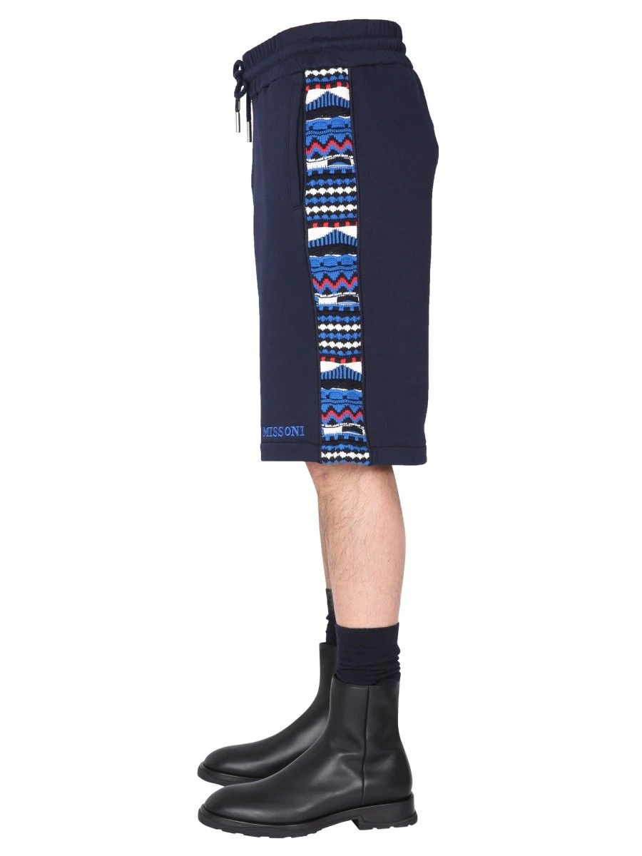 EMBROIDERED LOGO AND JACQUARD INSERT BERMUDA.webp