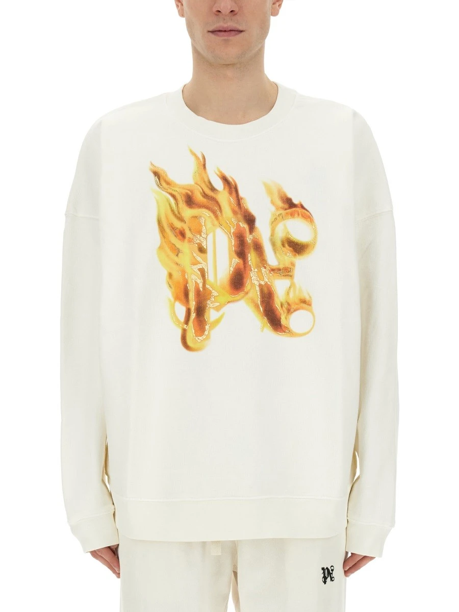 "BURNING MONOGRAM" PRINT SWEATSHIRT.webp