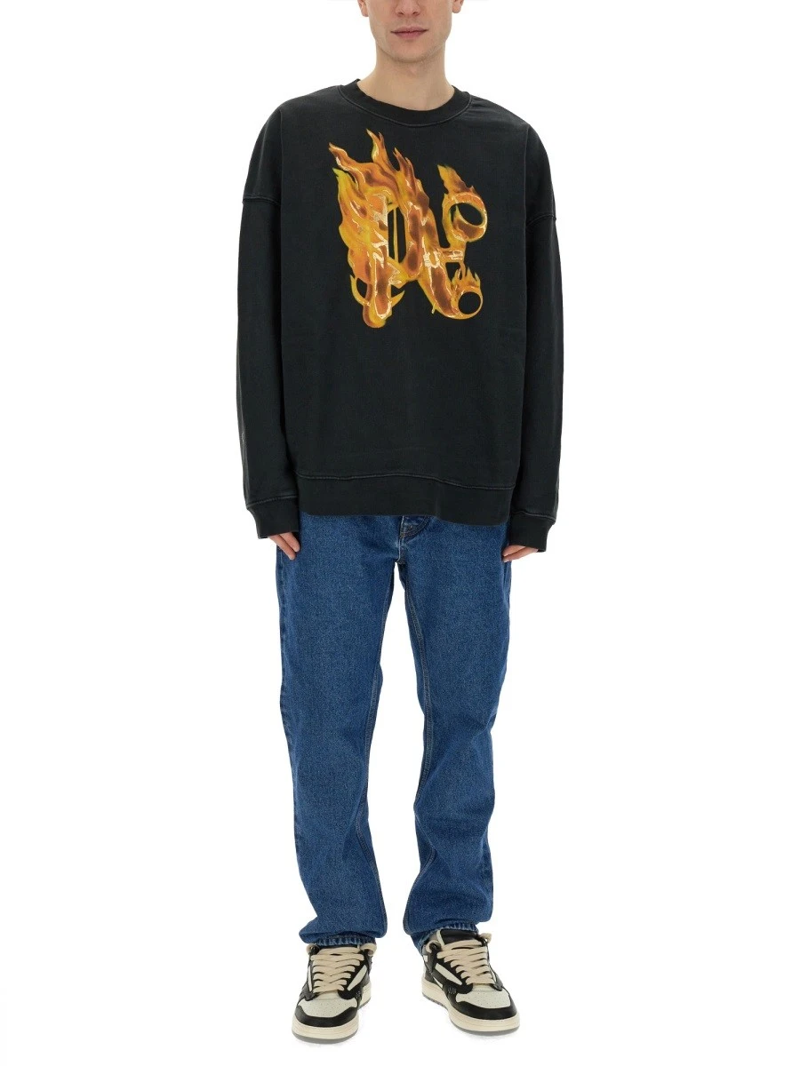 "BURNING MONOGRAM" PRINT SWEATSHIRT.webp