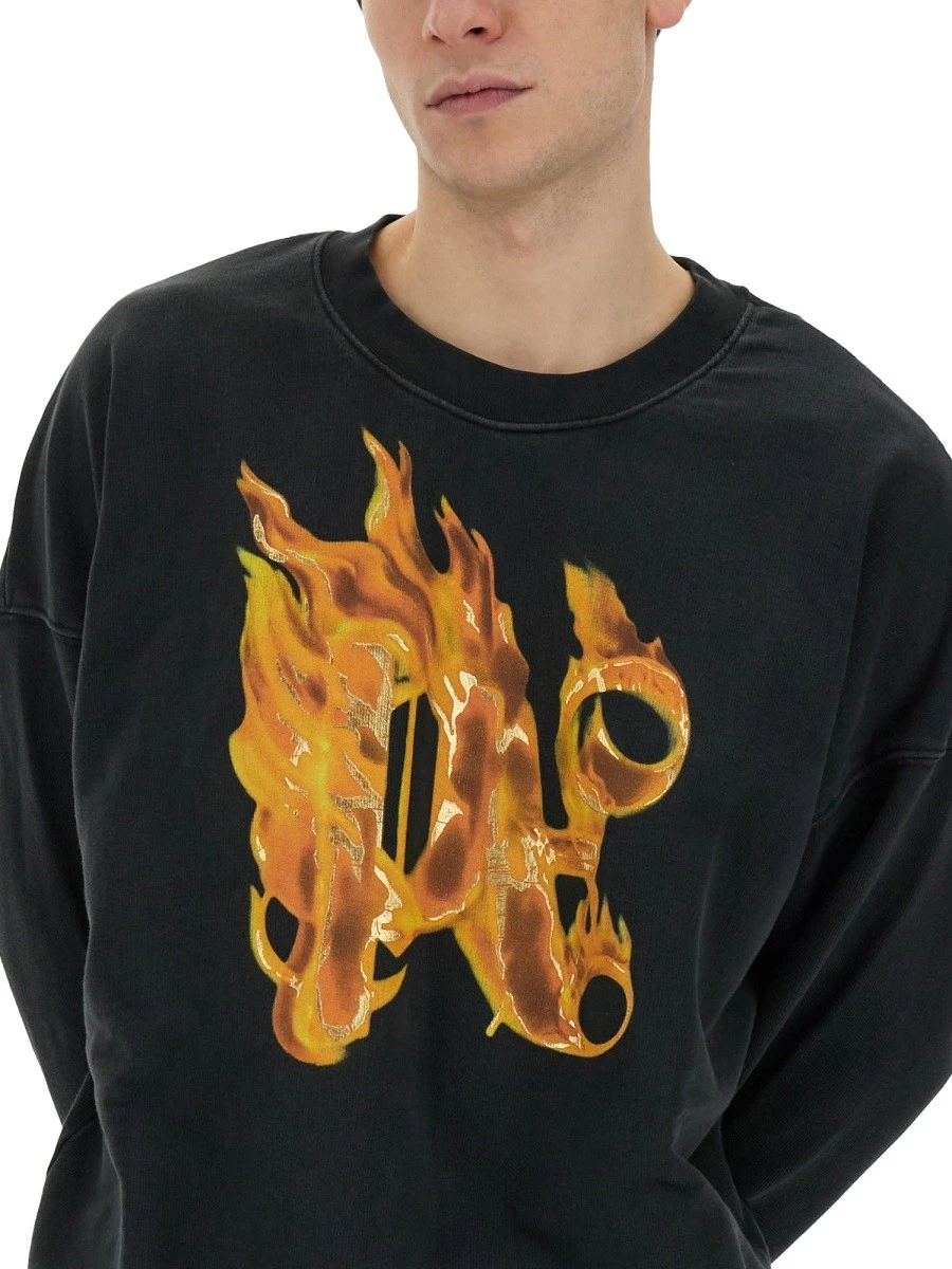 "BURNING MONOGRAM" PRINT SWEATSHIRT.webp