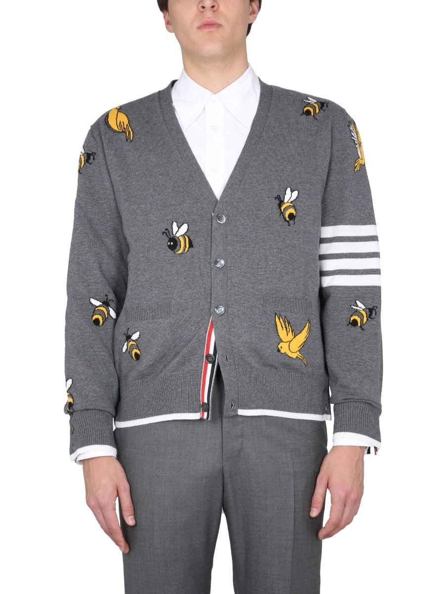 CARDIGAN WITH BIRDS AND BEES INLAYS.webp