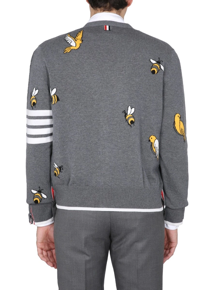 CARDIGAN WITH BIRDS AND BEES INLAYS.webp