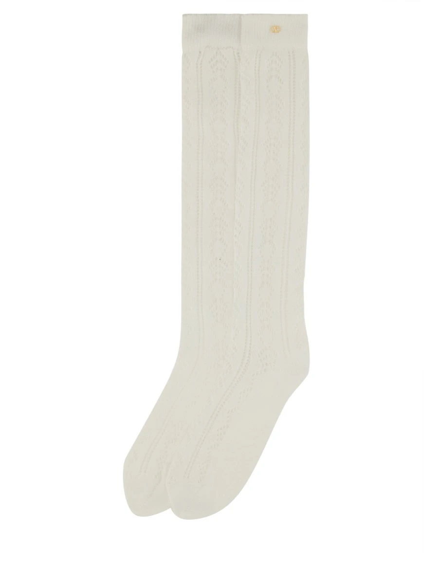 PERFORATED COTTON SOCKS WITH VLOGO.webp