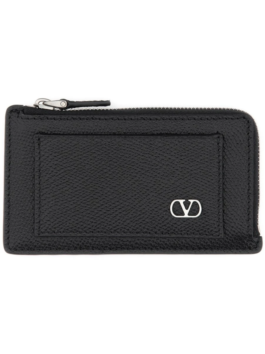 "VLOGO SIGNATURE" LEATHER COIN PURSE.webp