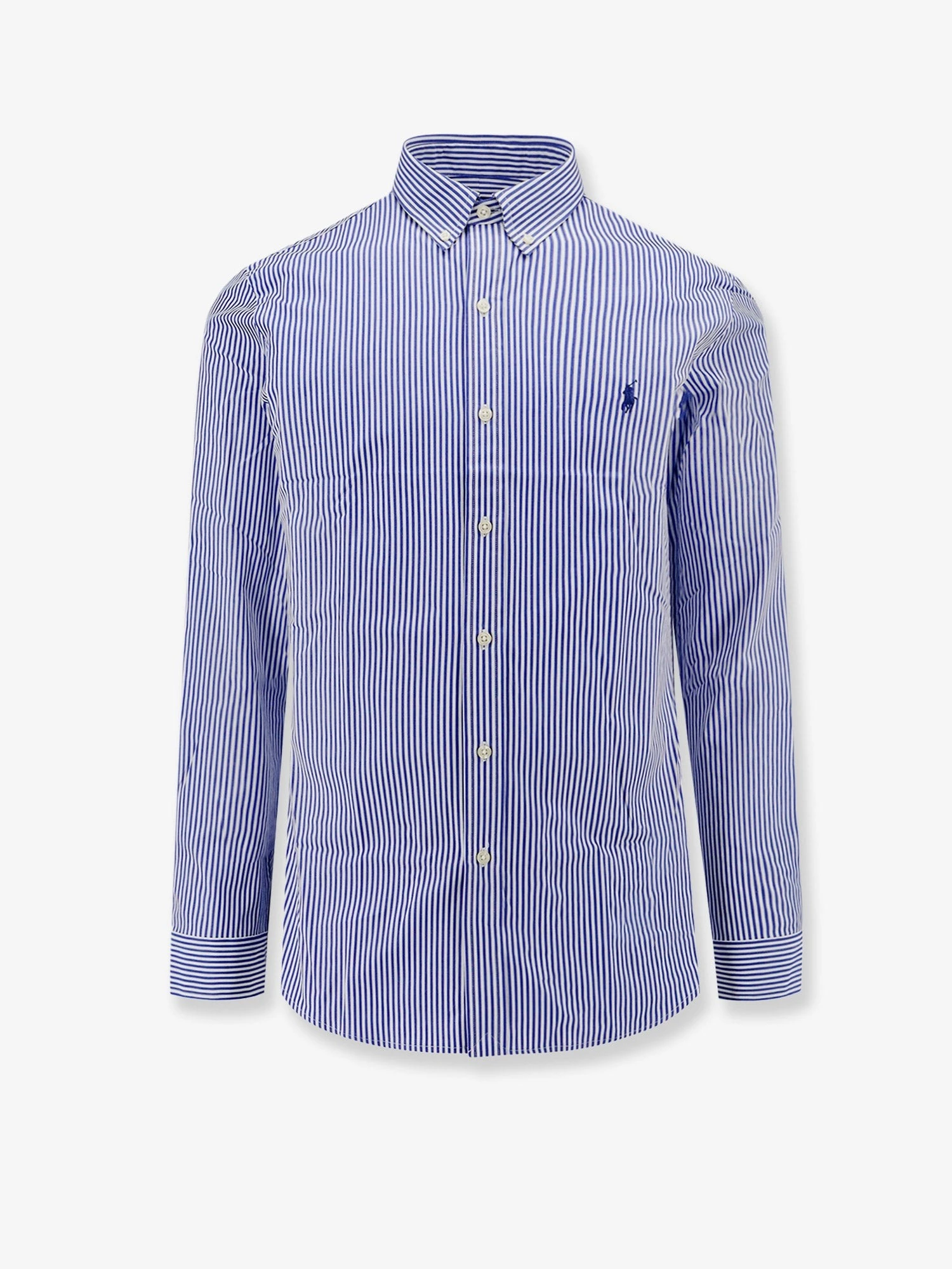 Striped stretch cotton shirt.webp