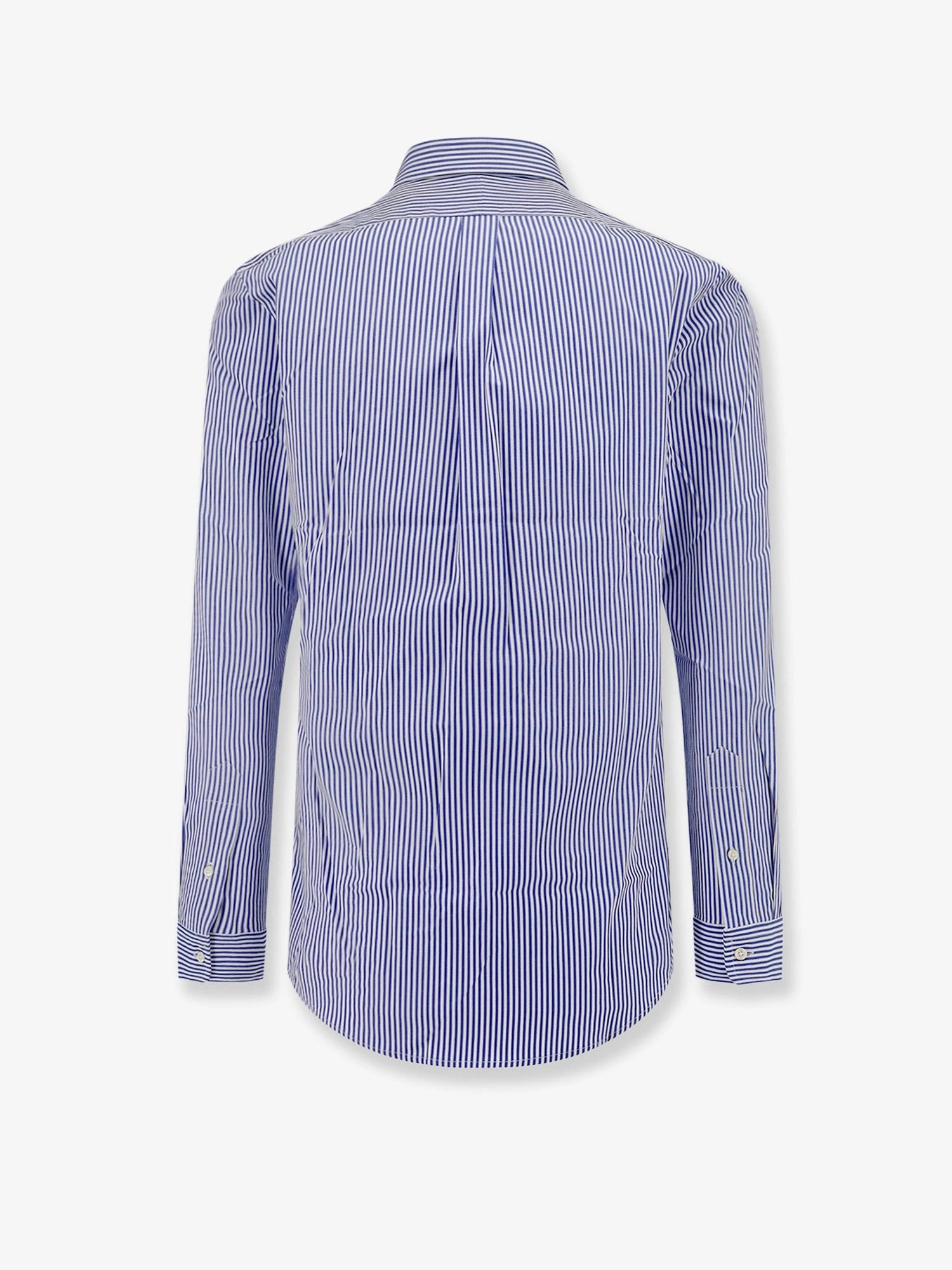 Striped stretch cotton shirt.webp