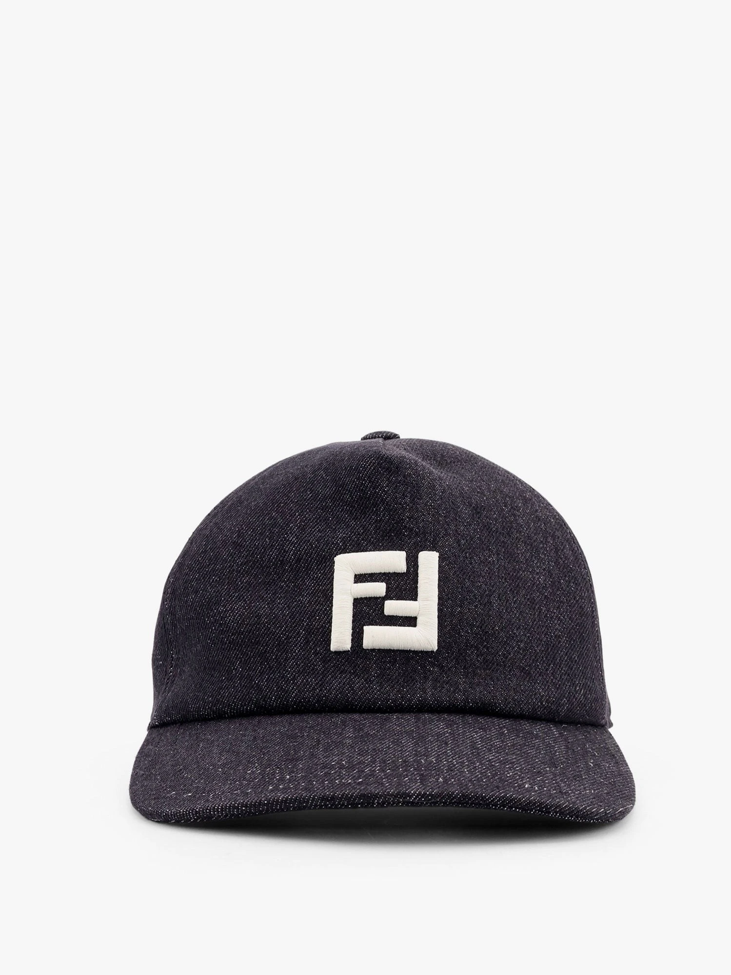Denim baseball hat with logo embroidery.webp