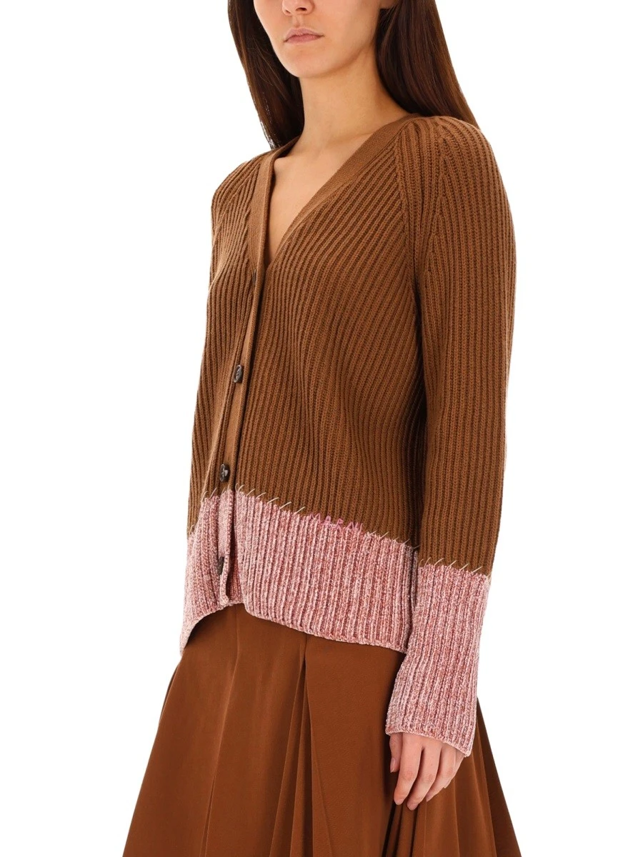 CARDIGAN WITH "COLOR BLOCK" PATTERN.webp