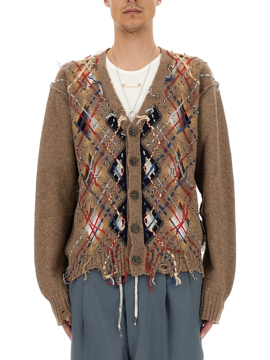 CARDIGAN WITH DIAMOND PATTERN.webp