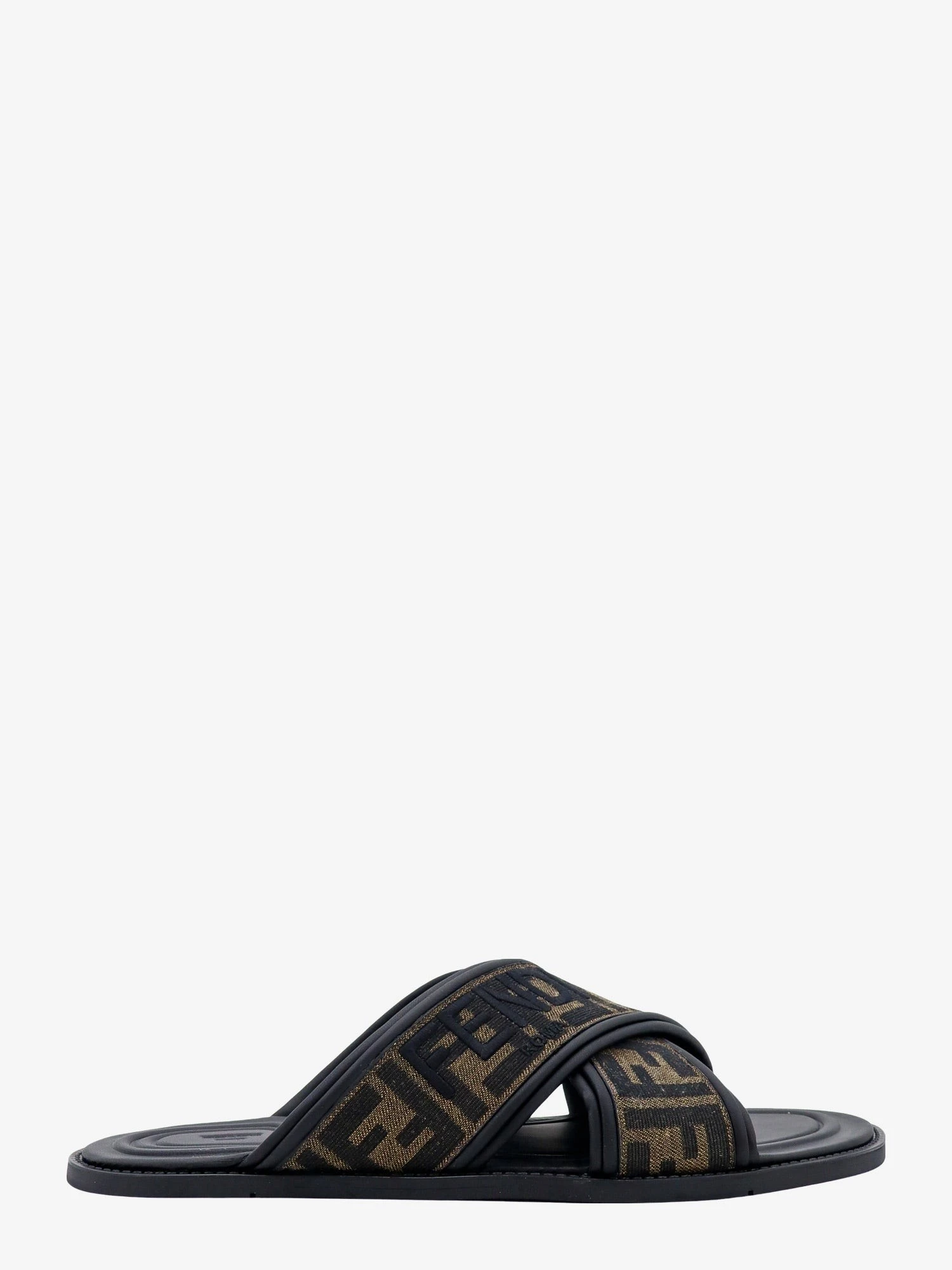 FF jacquard fabric sandals with embroidered logo.webp