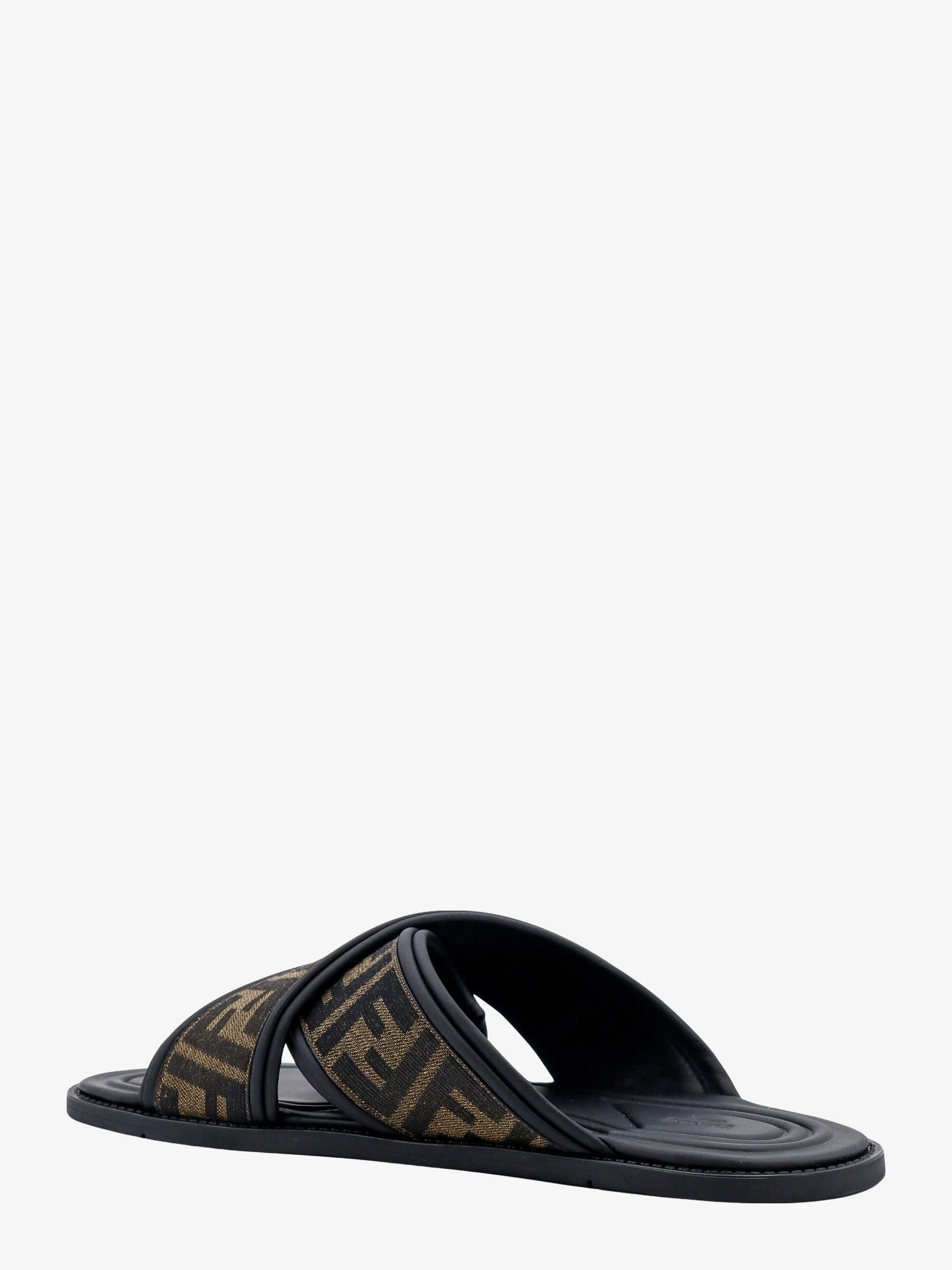 FF jacquard fabric sandals with embroidered logo.webp