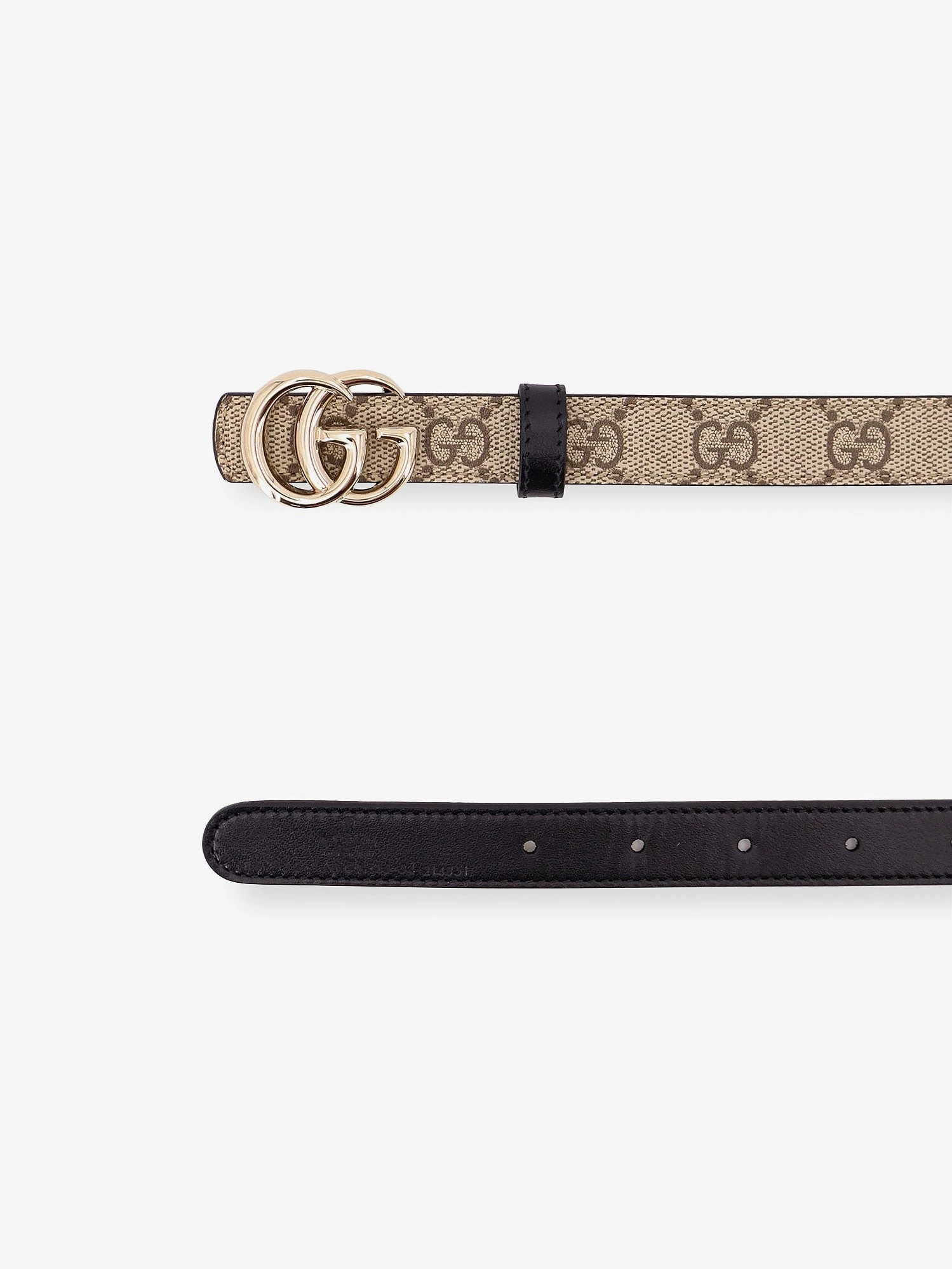 Coated canvas reversible belt with GG Supreme motif.webp