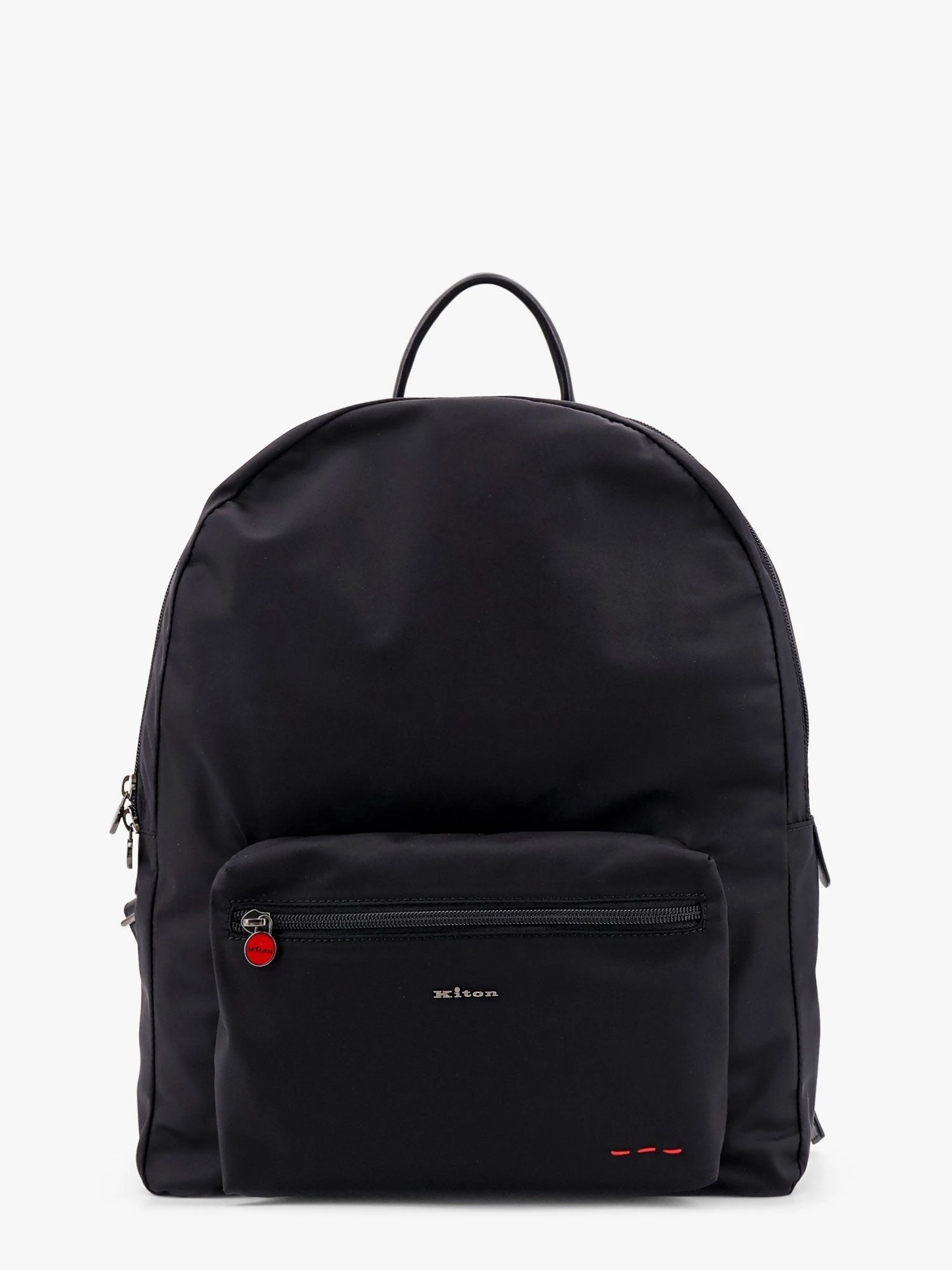 Nylon backpack with metal lettering logo.webp