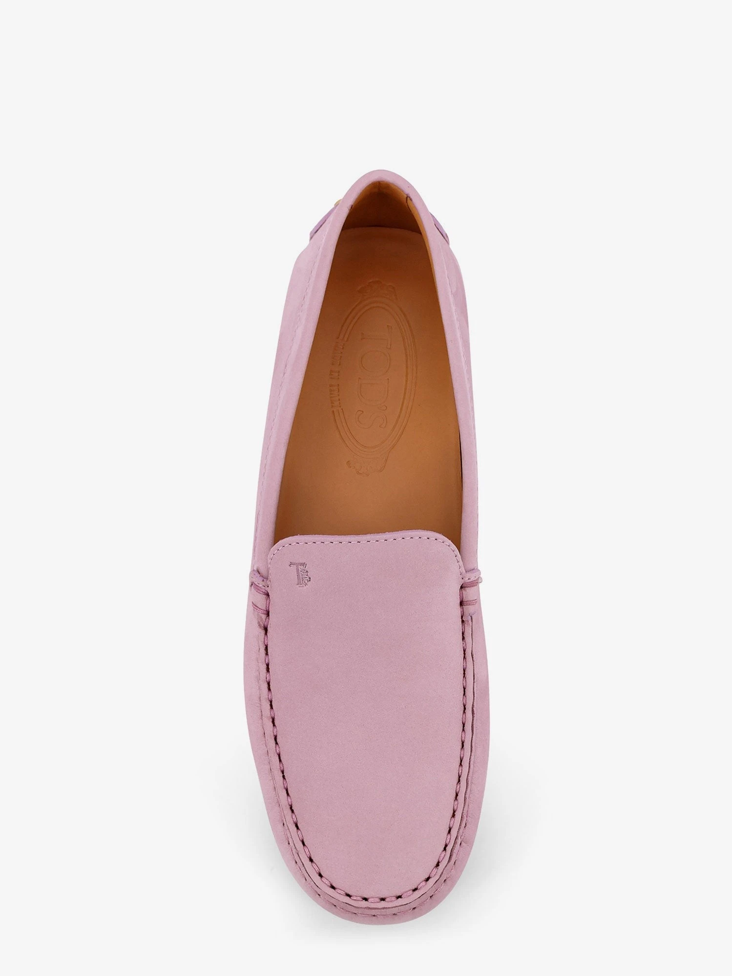 Suede loafers with engraved logo on the front.webp
