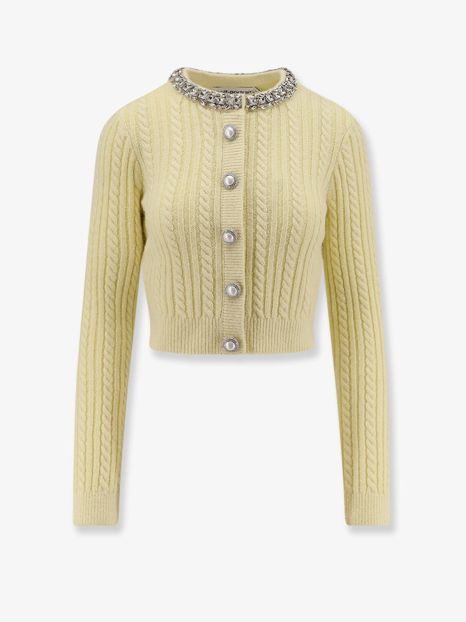 Wool blend cardigan with rhinestones.webp