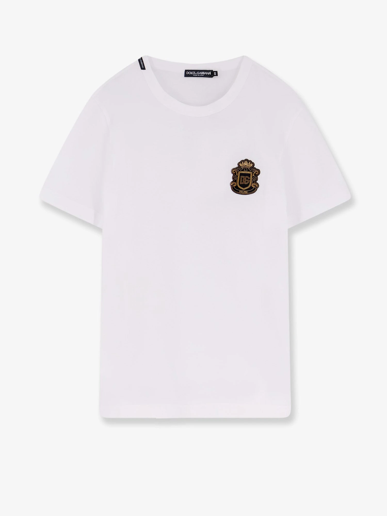 Cotton t-shirt with iconic logo patch.webp