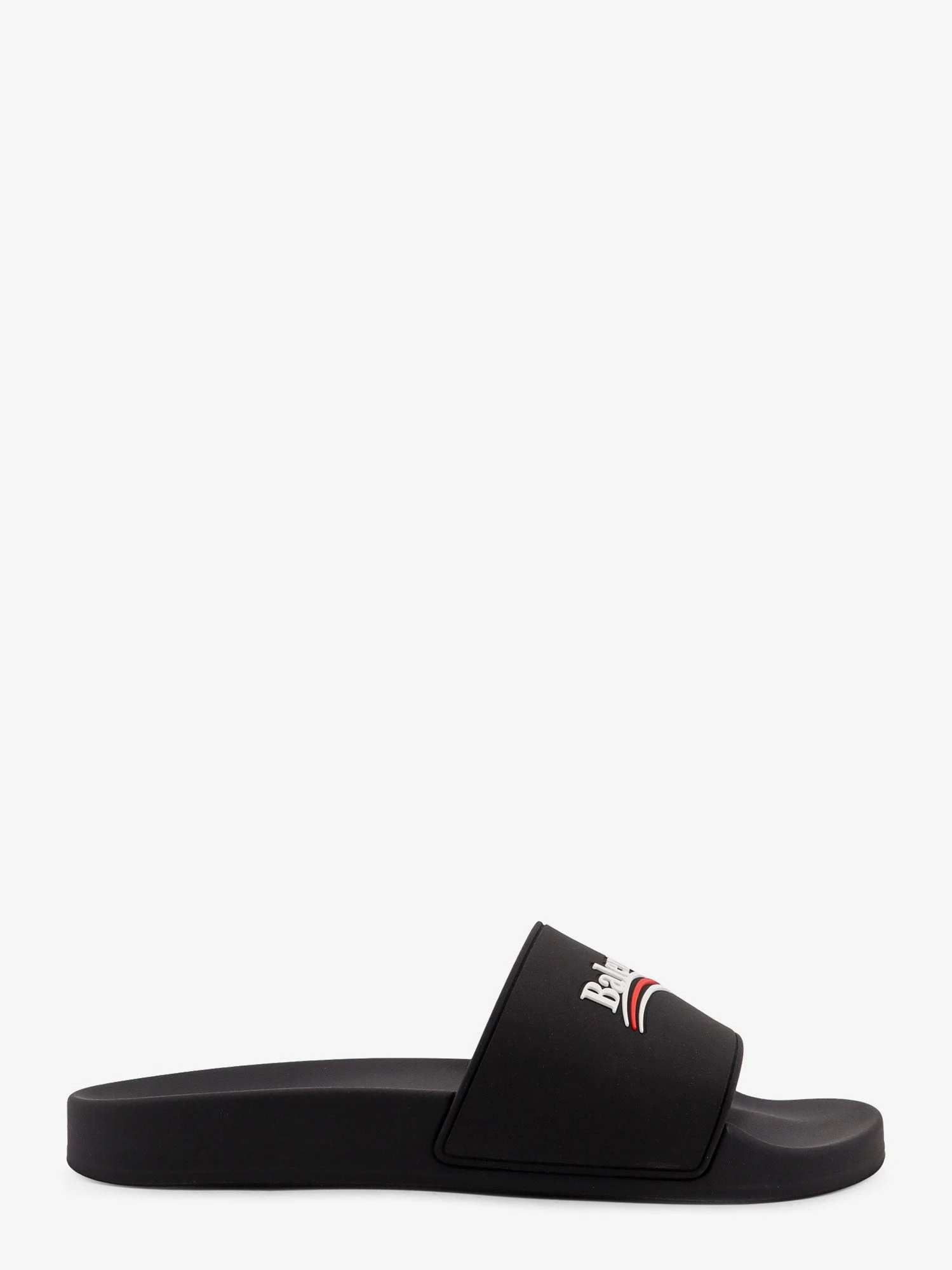 Rubber Pool sandals with logo on the front.webp