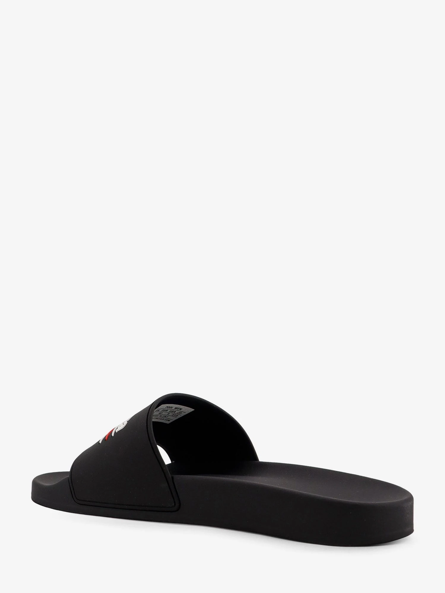 Rubber Pool sandals with logo on the front.webp