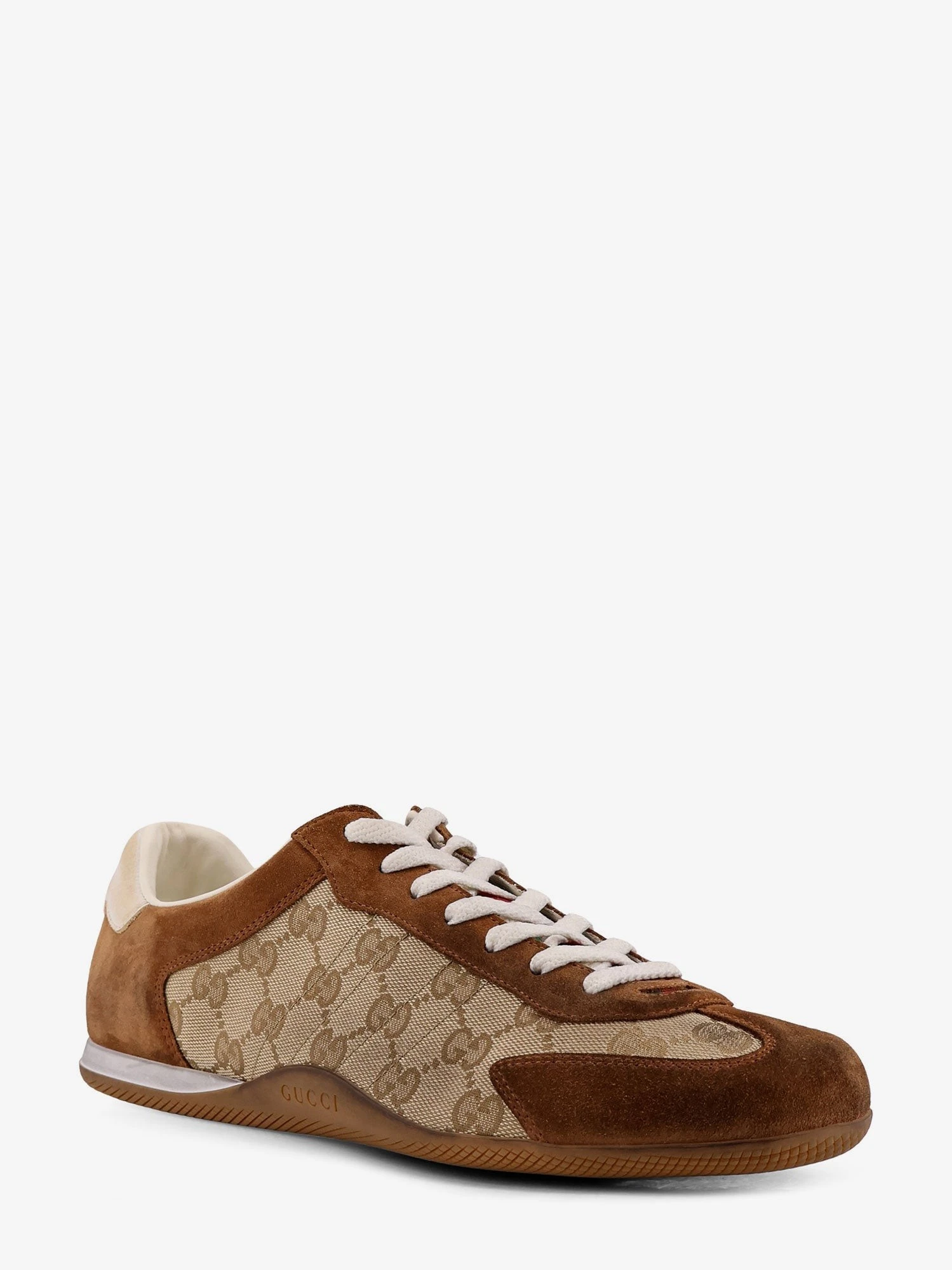 Gucci Shift suede sneakers with GG Supreme Fabric inserts.webp