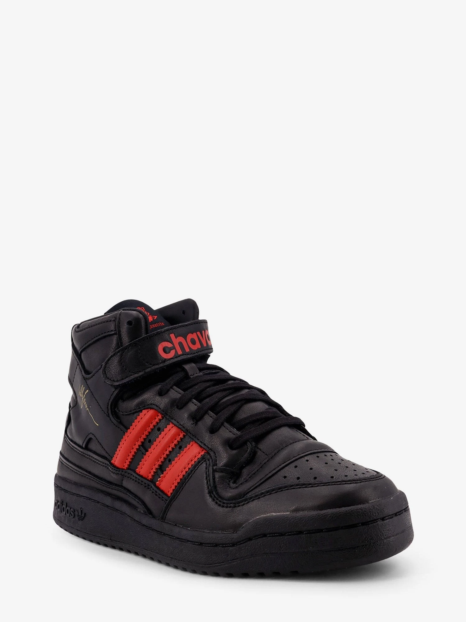 Leather sneakers with iconic logo on the side.webp