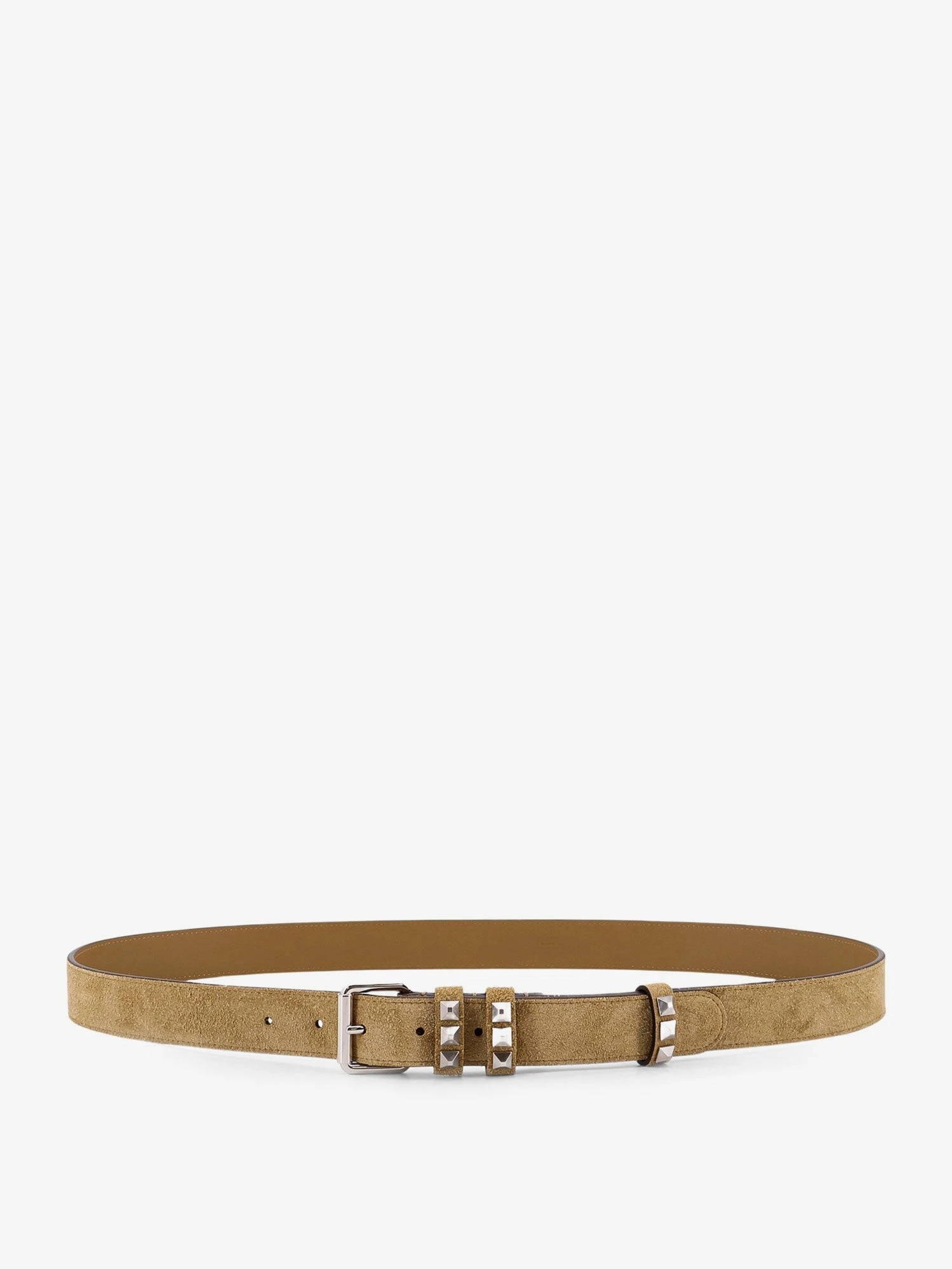 Flaneuse suede belt with iconic studs.webp