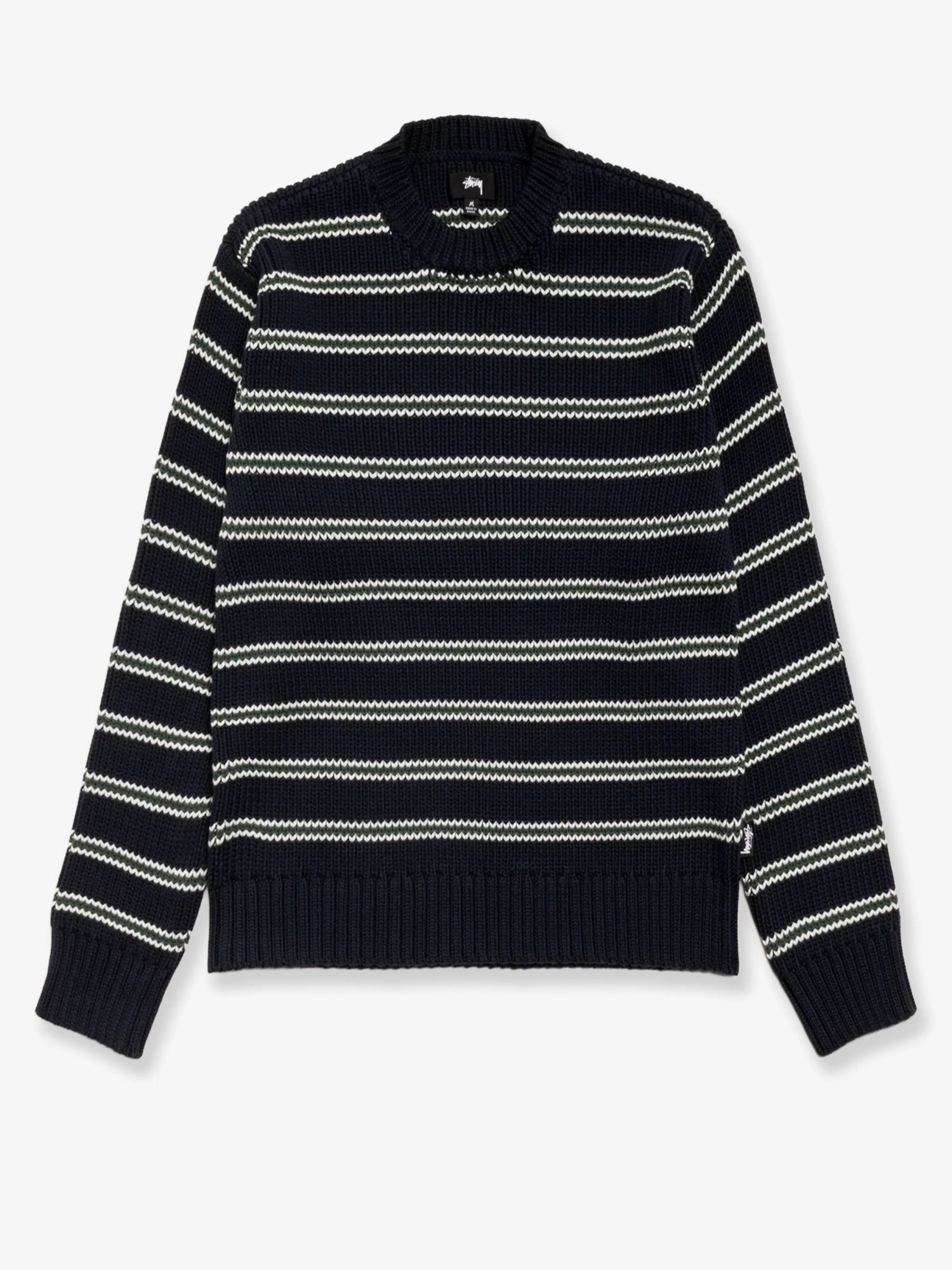 Stripe Crew cotton blend sweater.webp