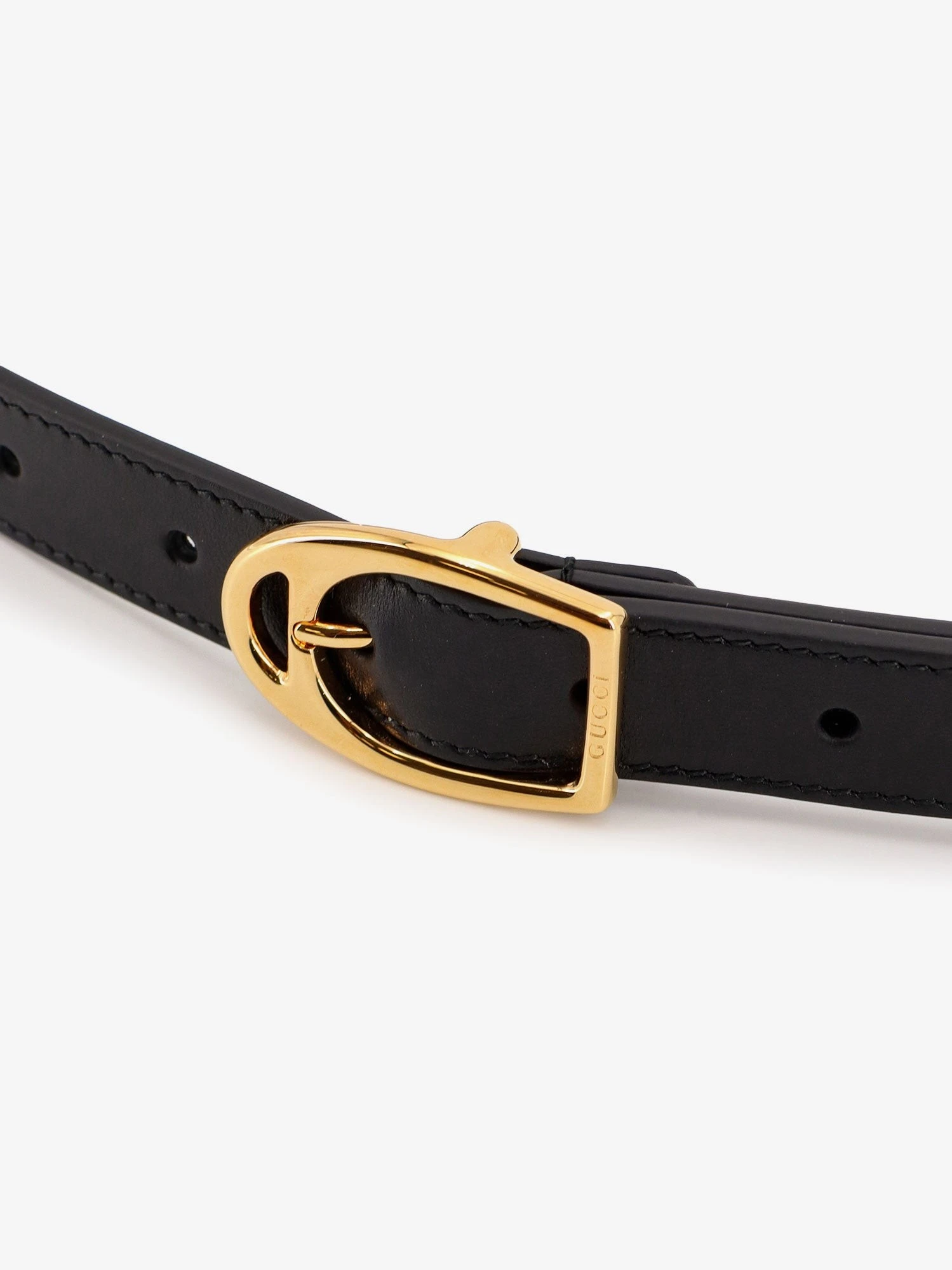 Leather belt with maxi metal Horsebit.webp