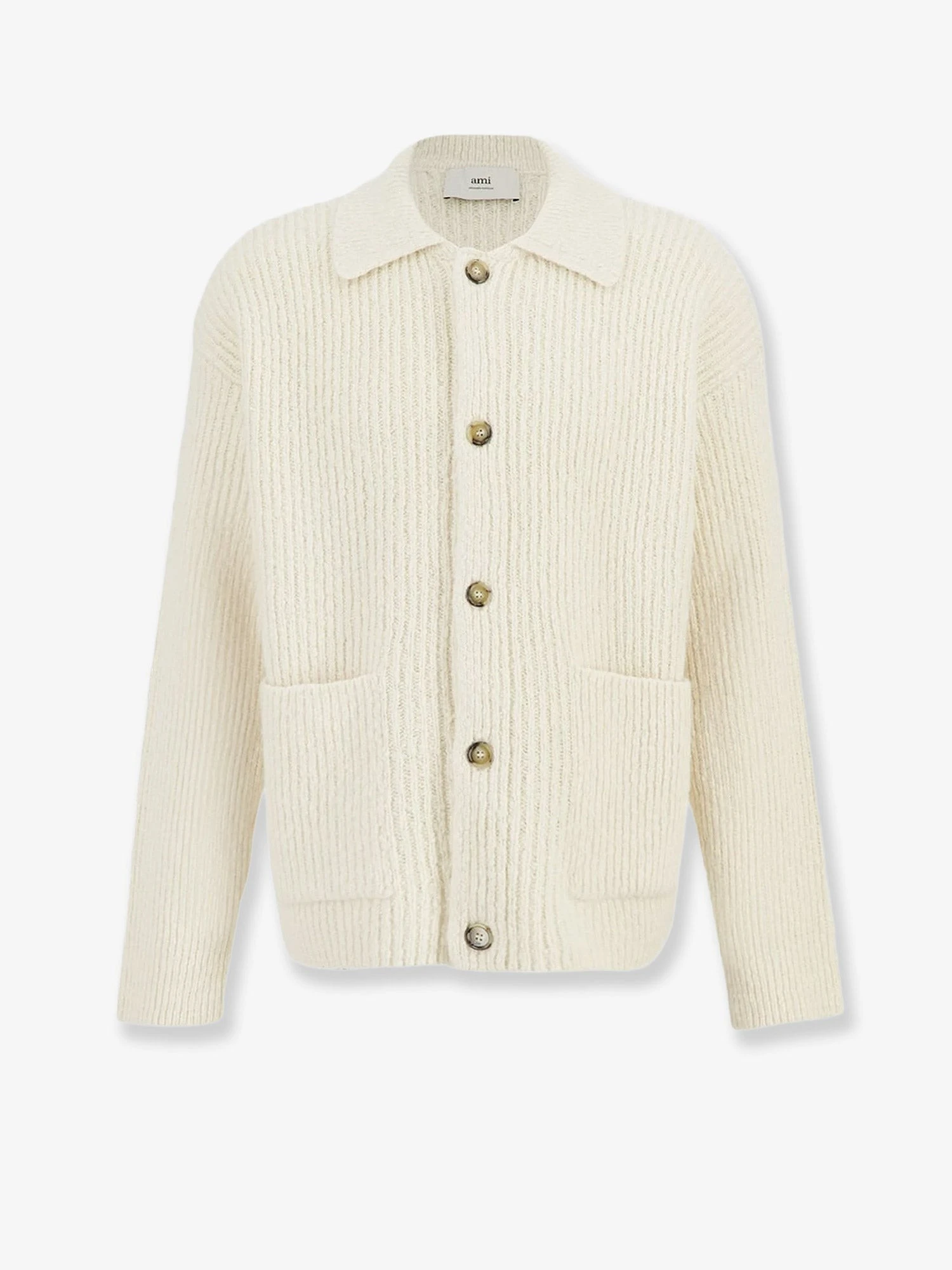 Wool and cotton ribbed cardigan.webp