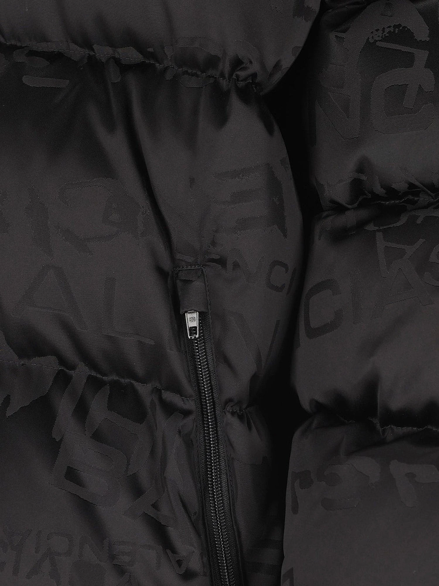 Nylon down jacket with all-over lettering logo.webp