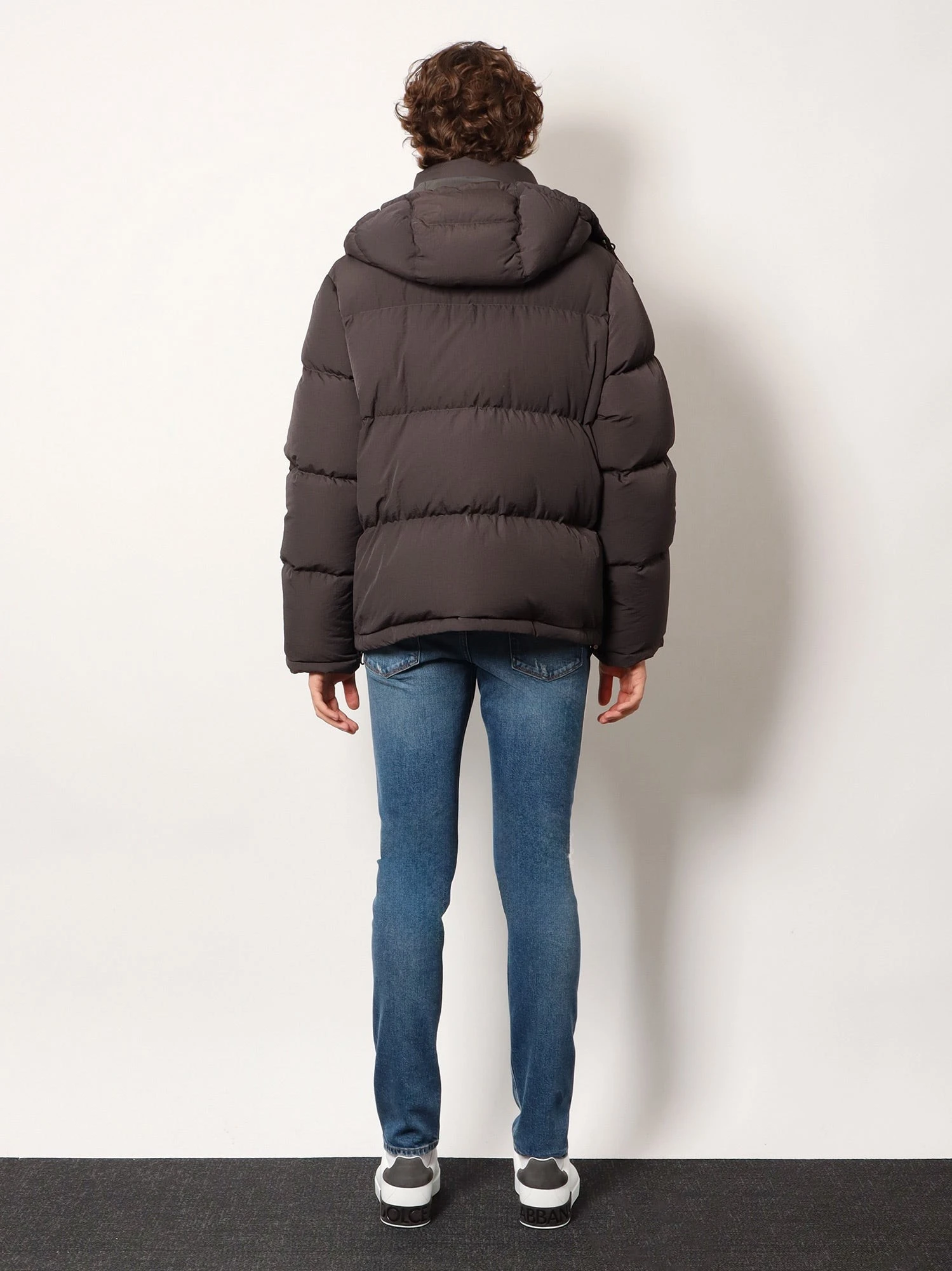 Nylon hooded down jacket.webp