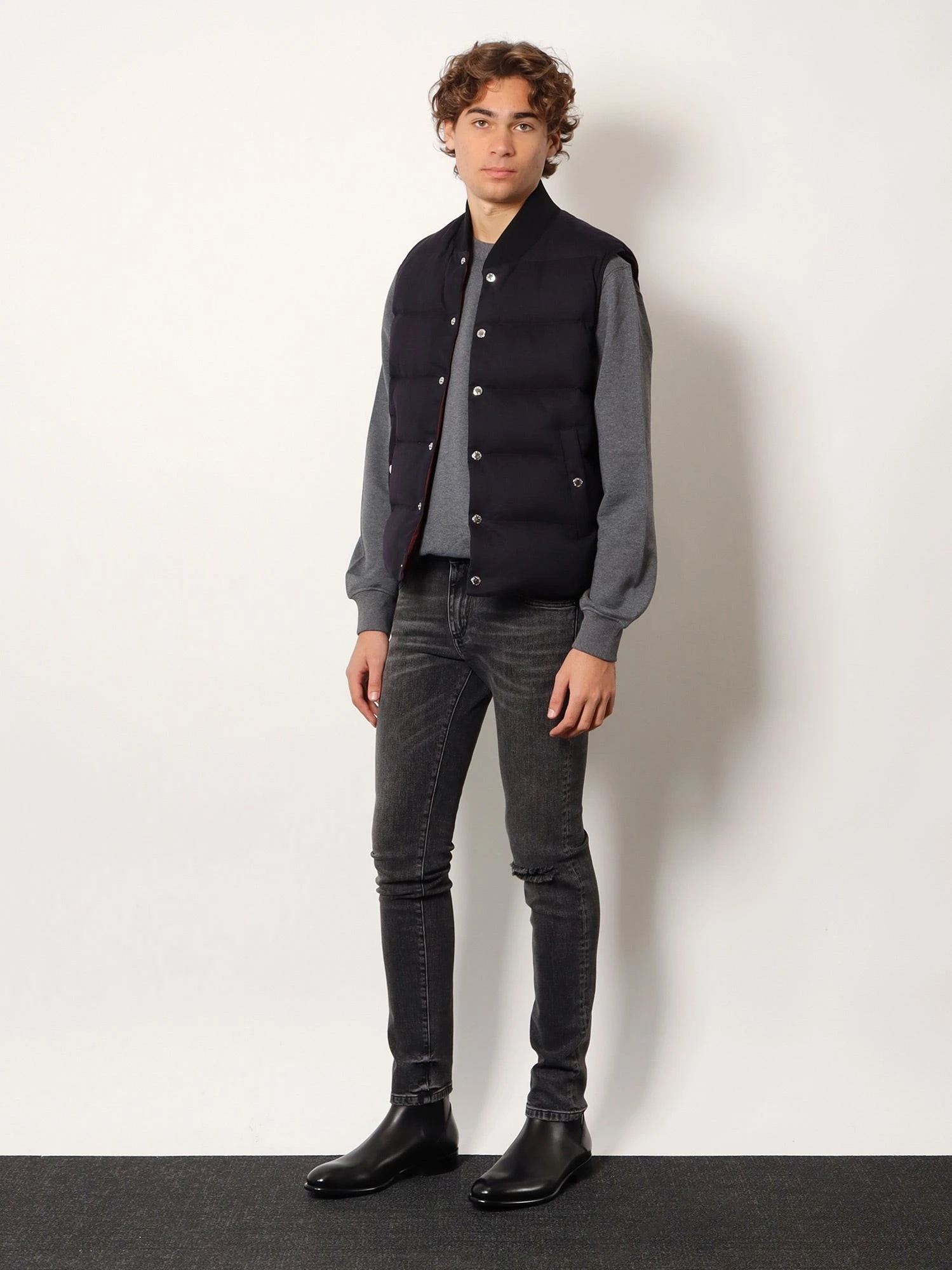 Cotton and viscose reversible sleeveless jacket.webp