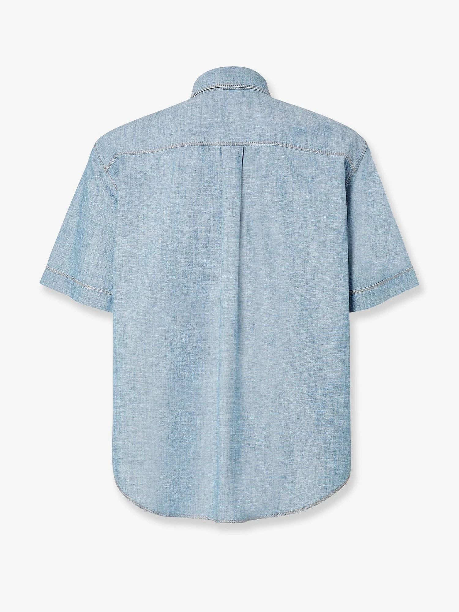 Cotton shirt with denim effect.webp