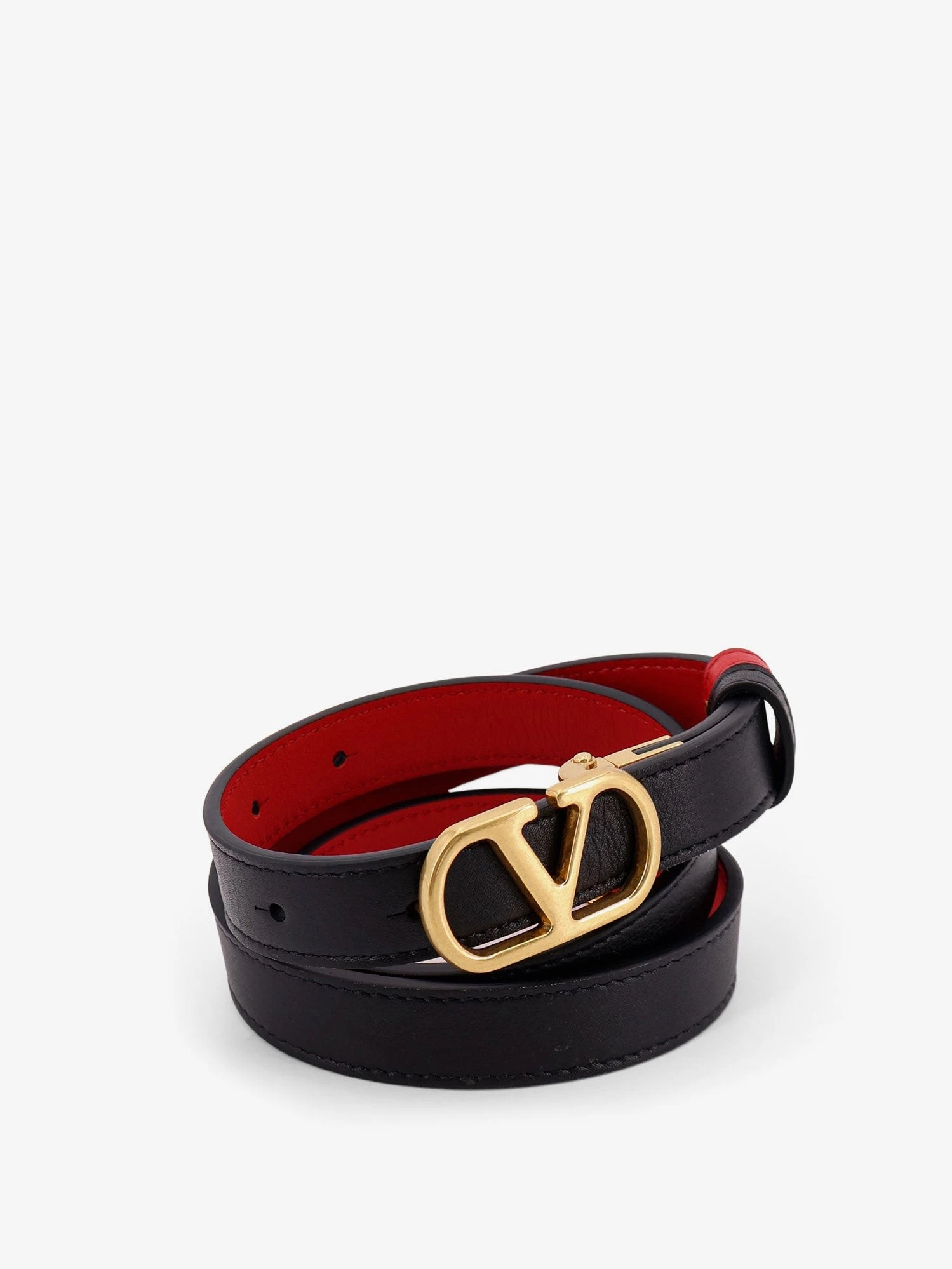Leather belt with VLogo Signature.webp