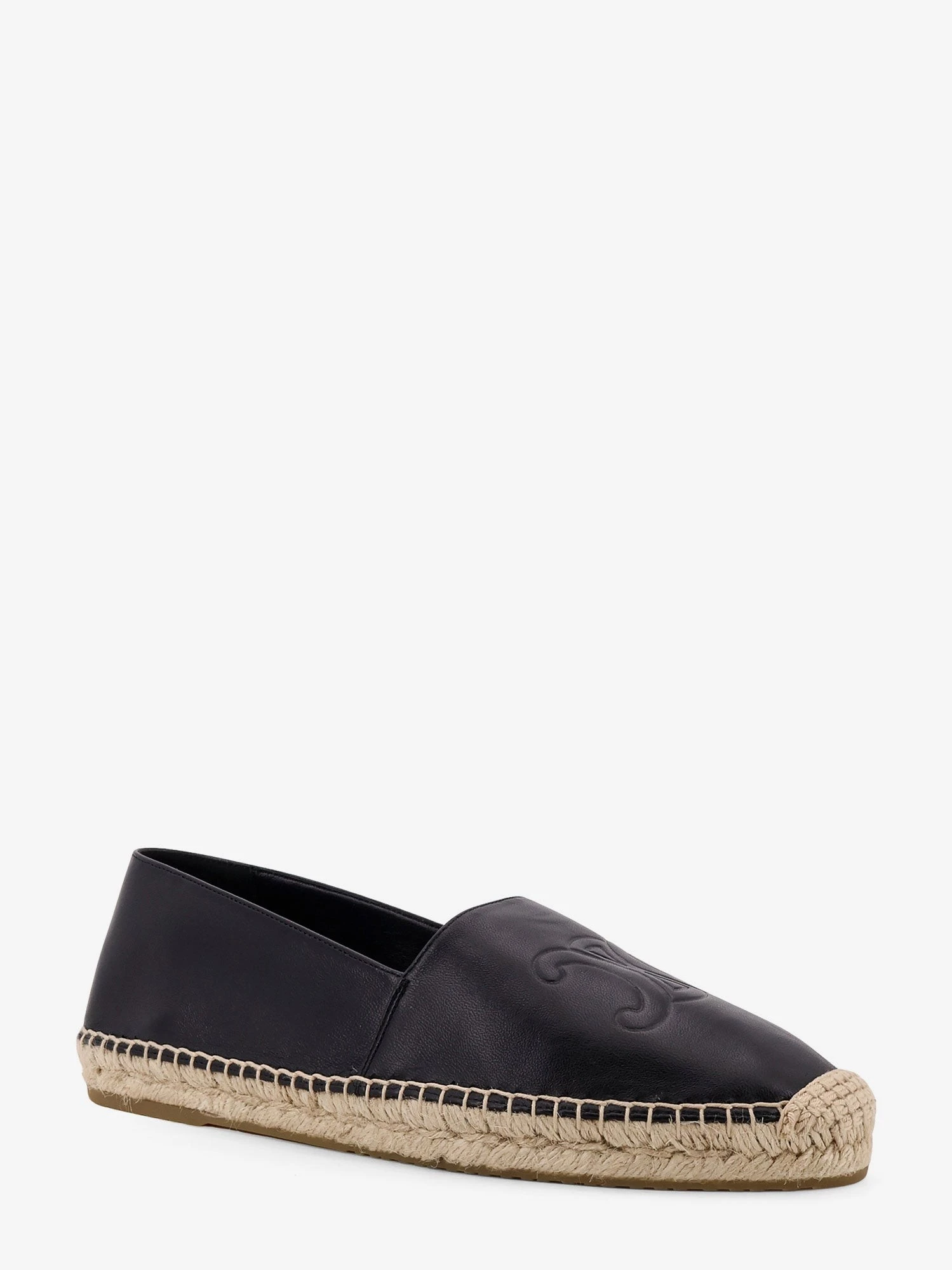 Leather espadrilles with Triomphe detail.webp