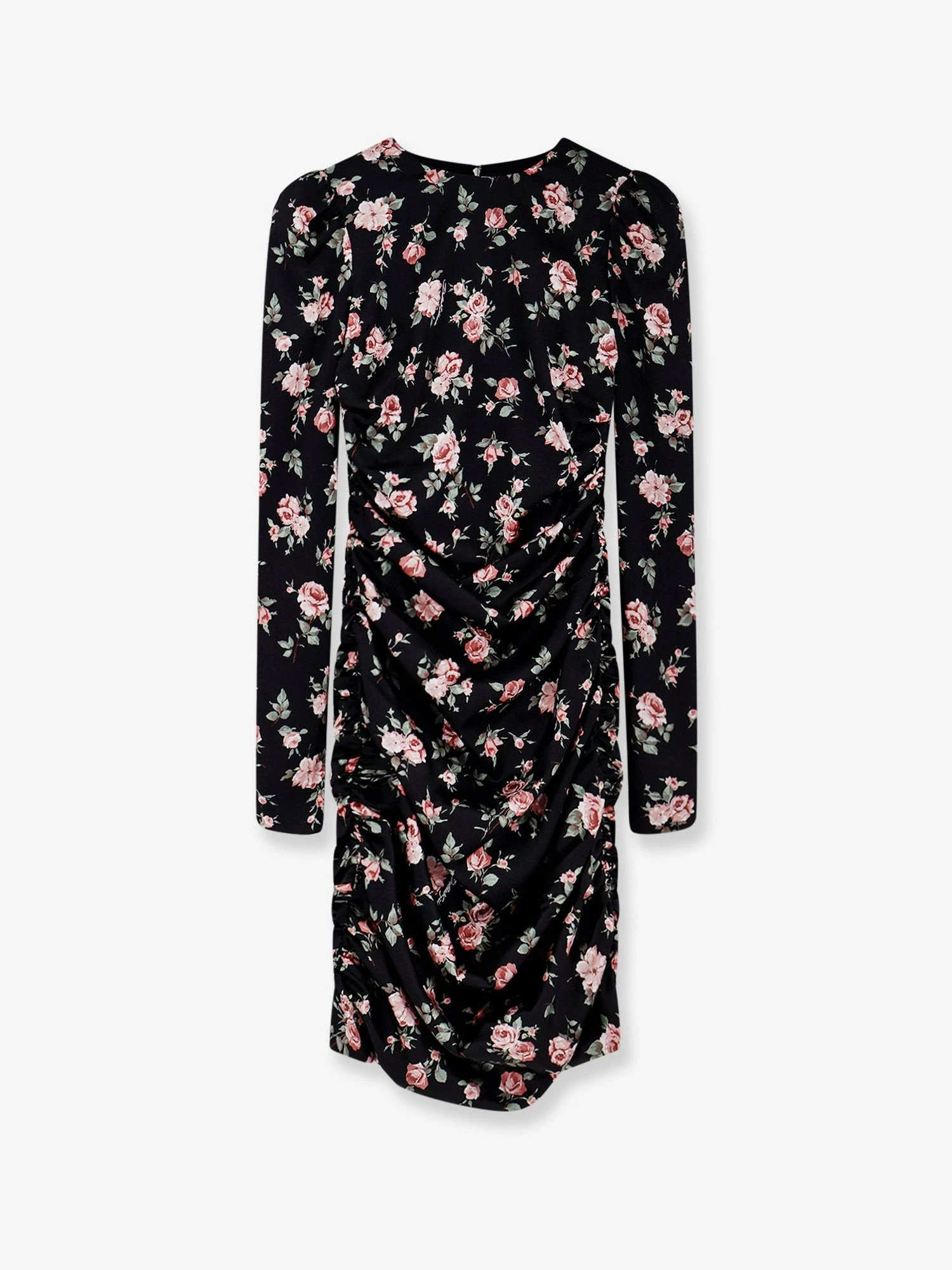 Stretch silk mini dress with iconic print.webp