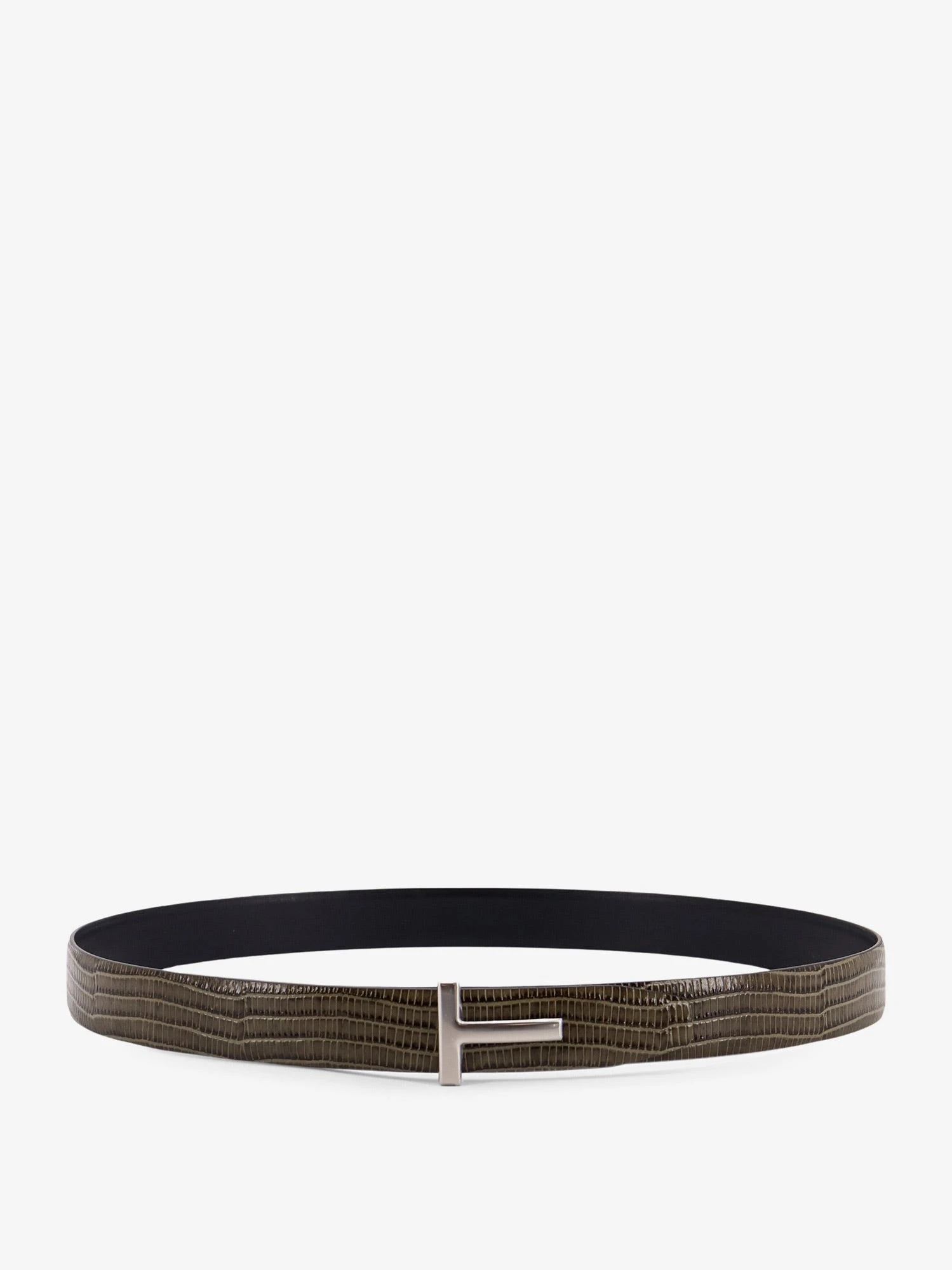 Leather belt with croco effect.webp