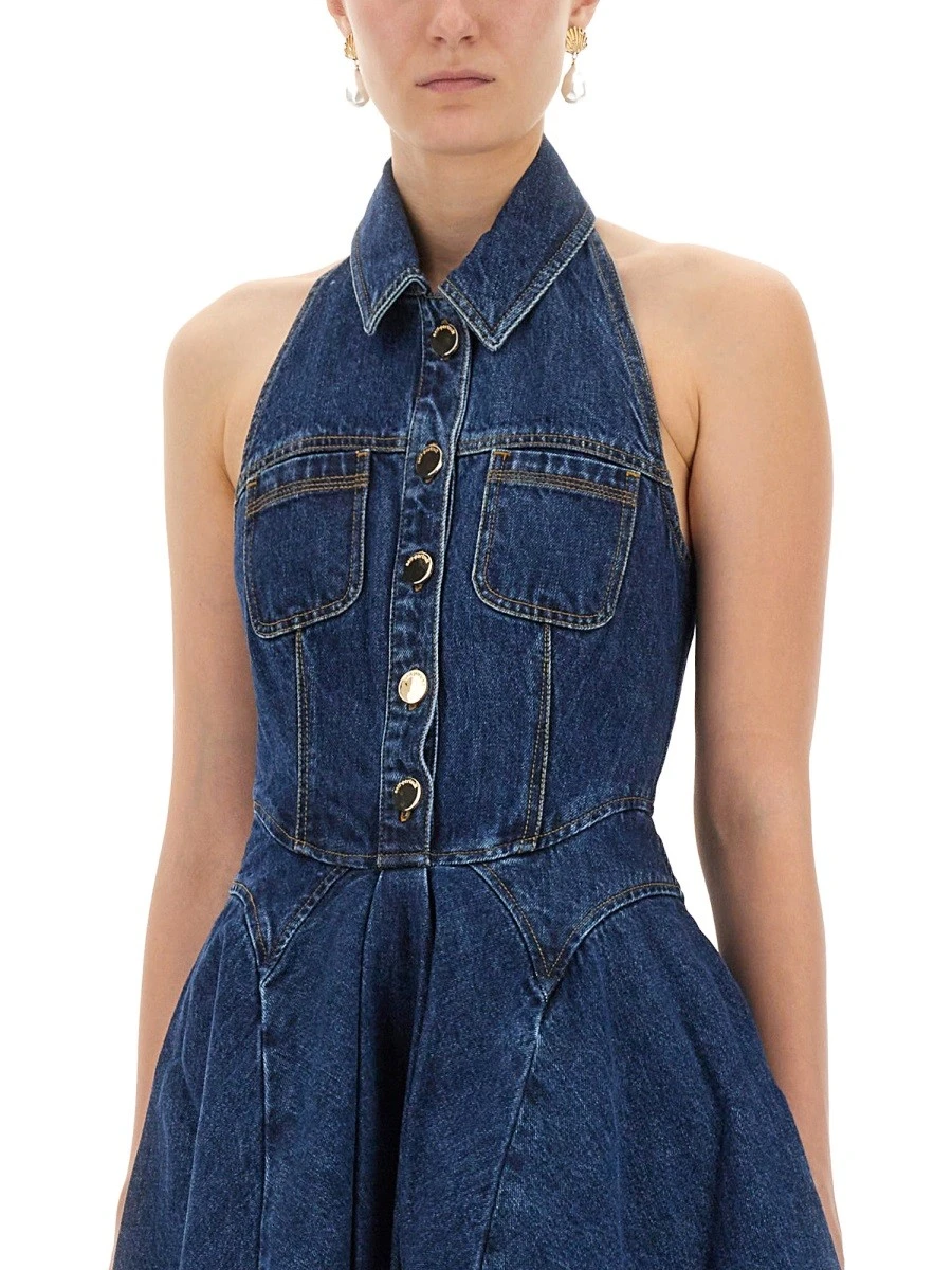 DENIM FLARED MINI DRESS.webp