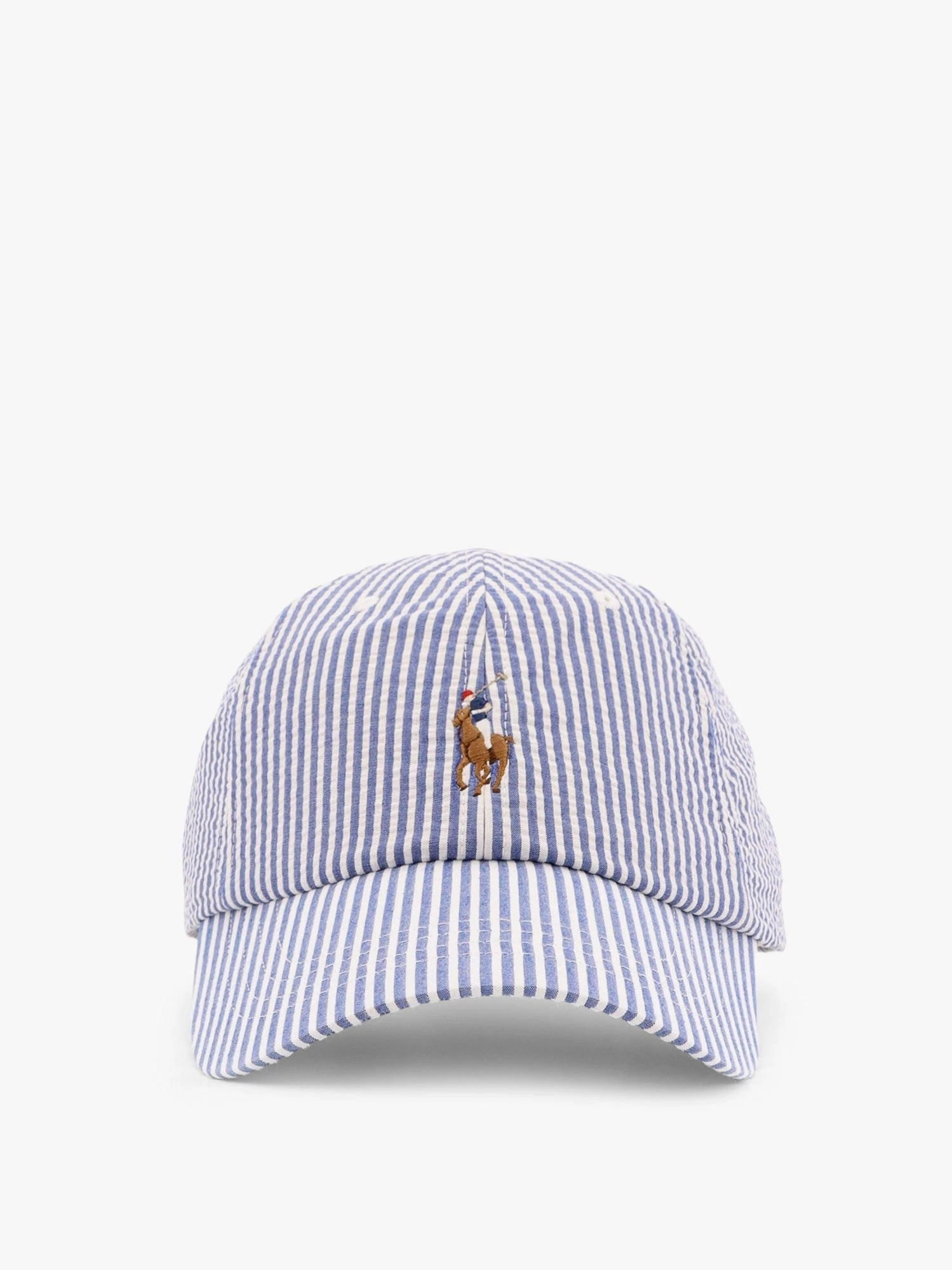 Striped cotton blend baseball hat.webp