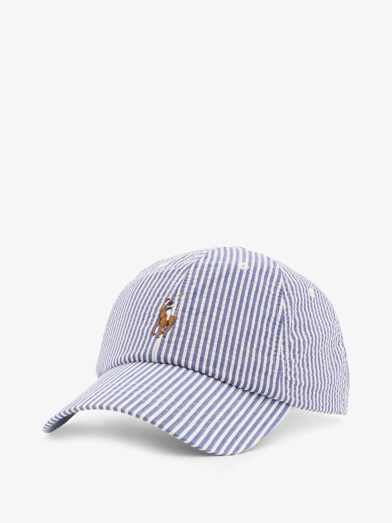 Striped cotton blend baseball hat.webp