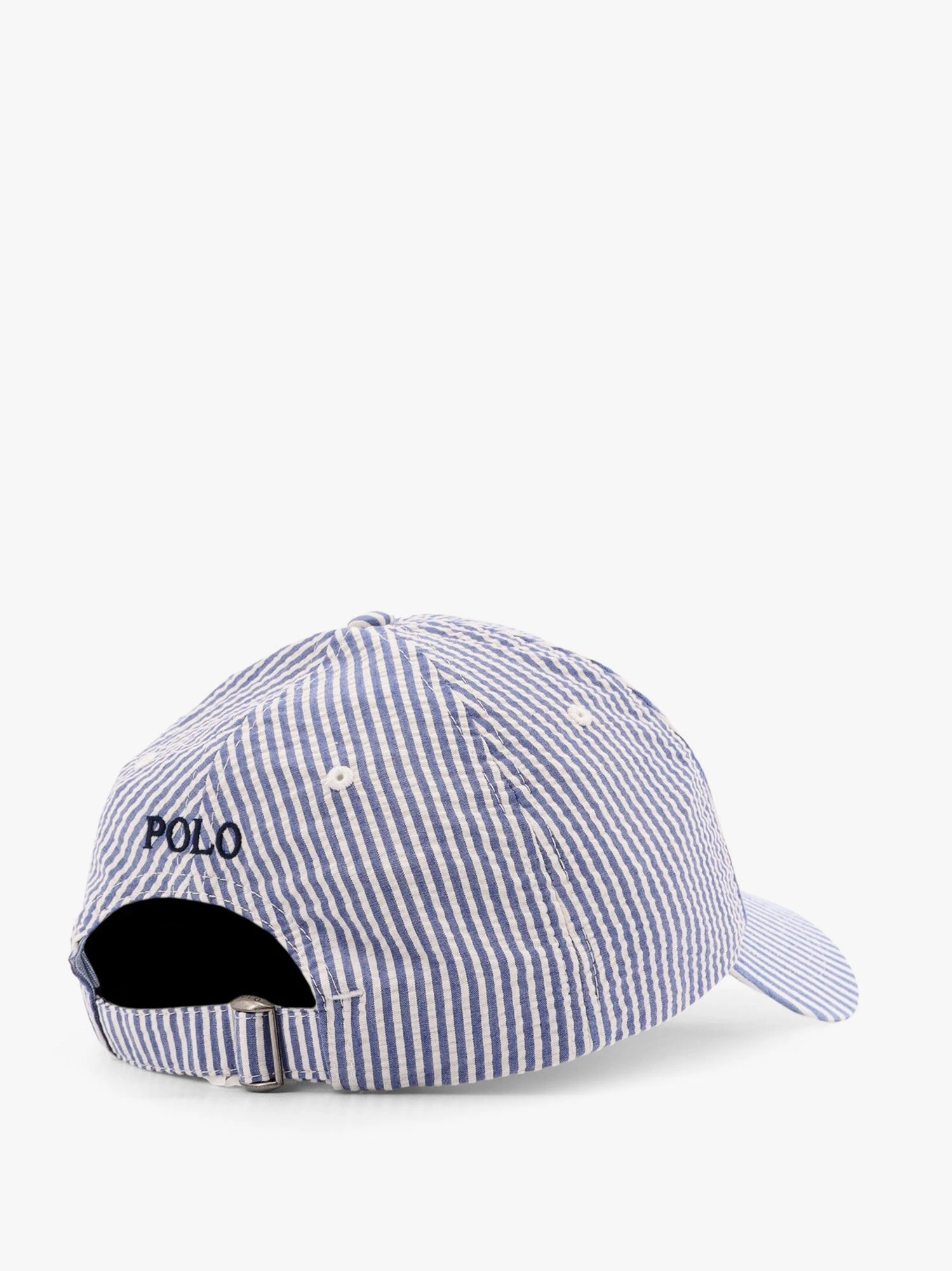 Striped cotton blend baseball hat.webp