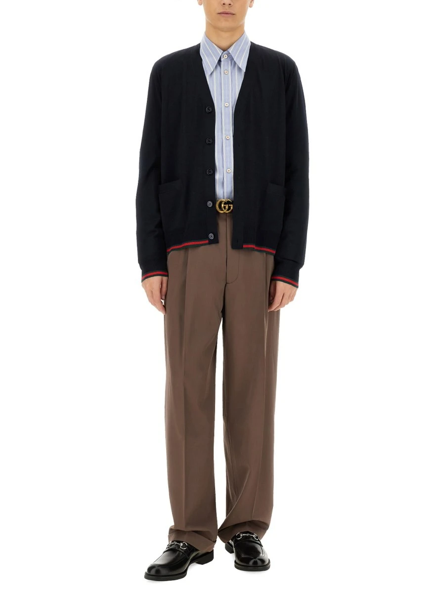 KNITTED WOOL CARDIGAN WITH WEB PATTERN.webp