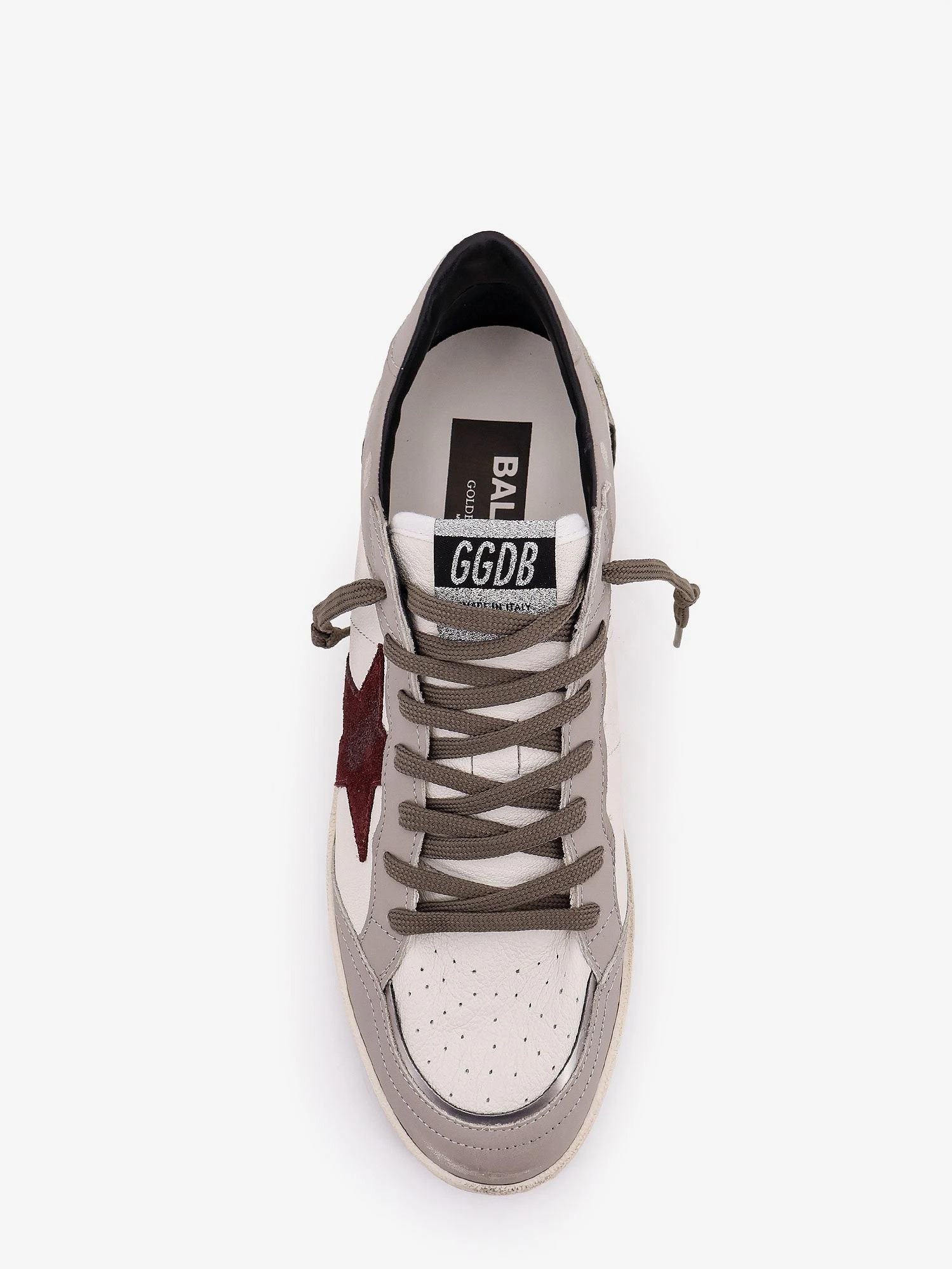 Ballstar leather sneakers with suede inserts.webp