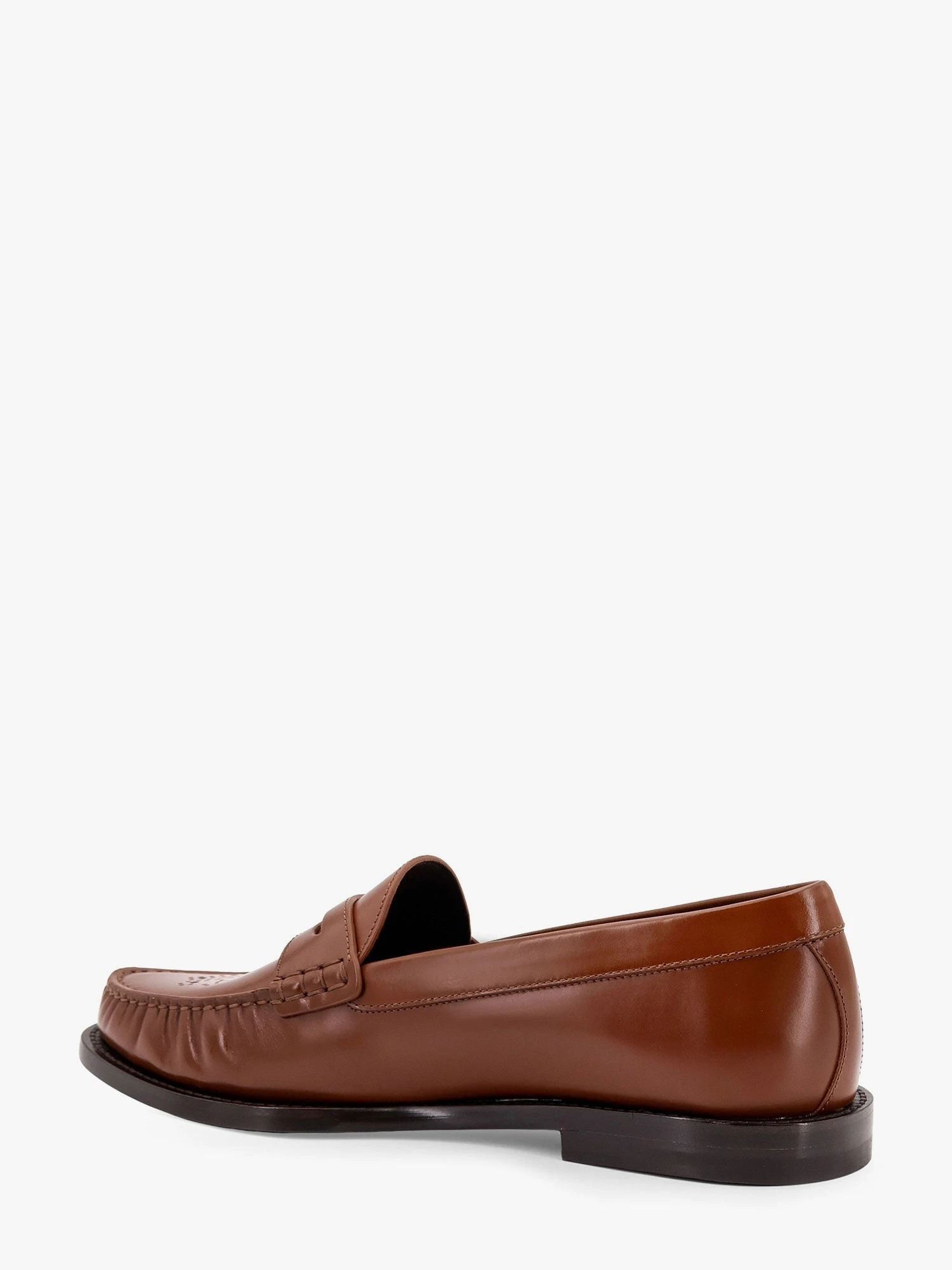 Vivienne leather loafer with perforated triomphe logo.webp