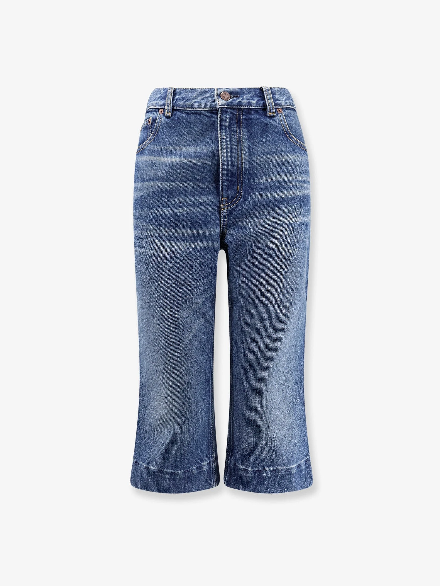 Blue denim Capri jeans.webp