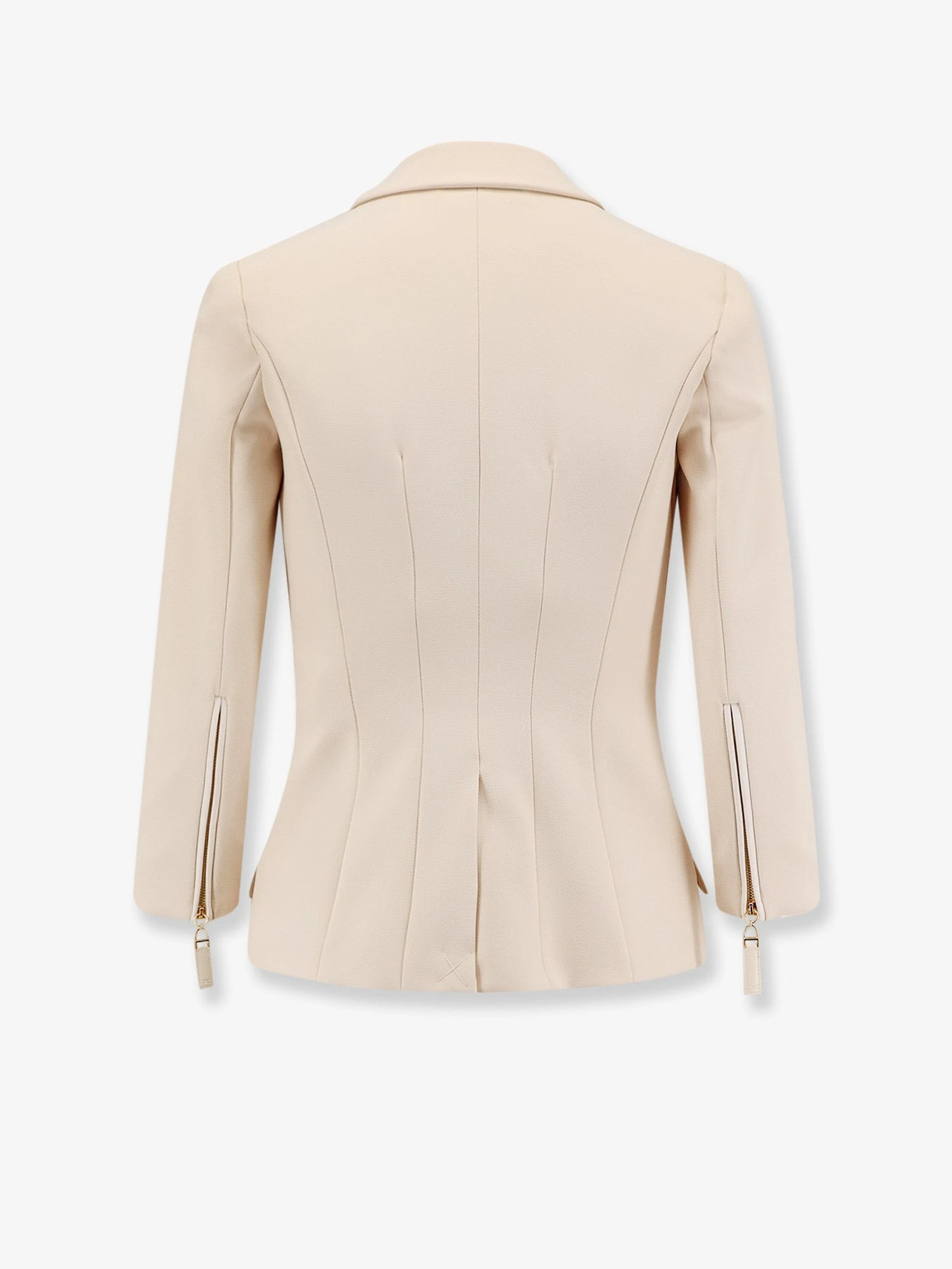 Fitted blazer with logoed buttons.webp