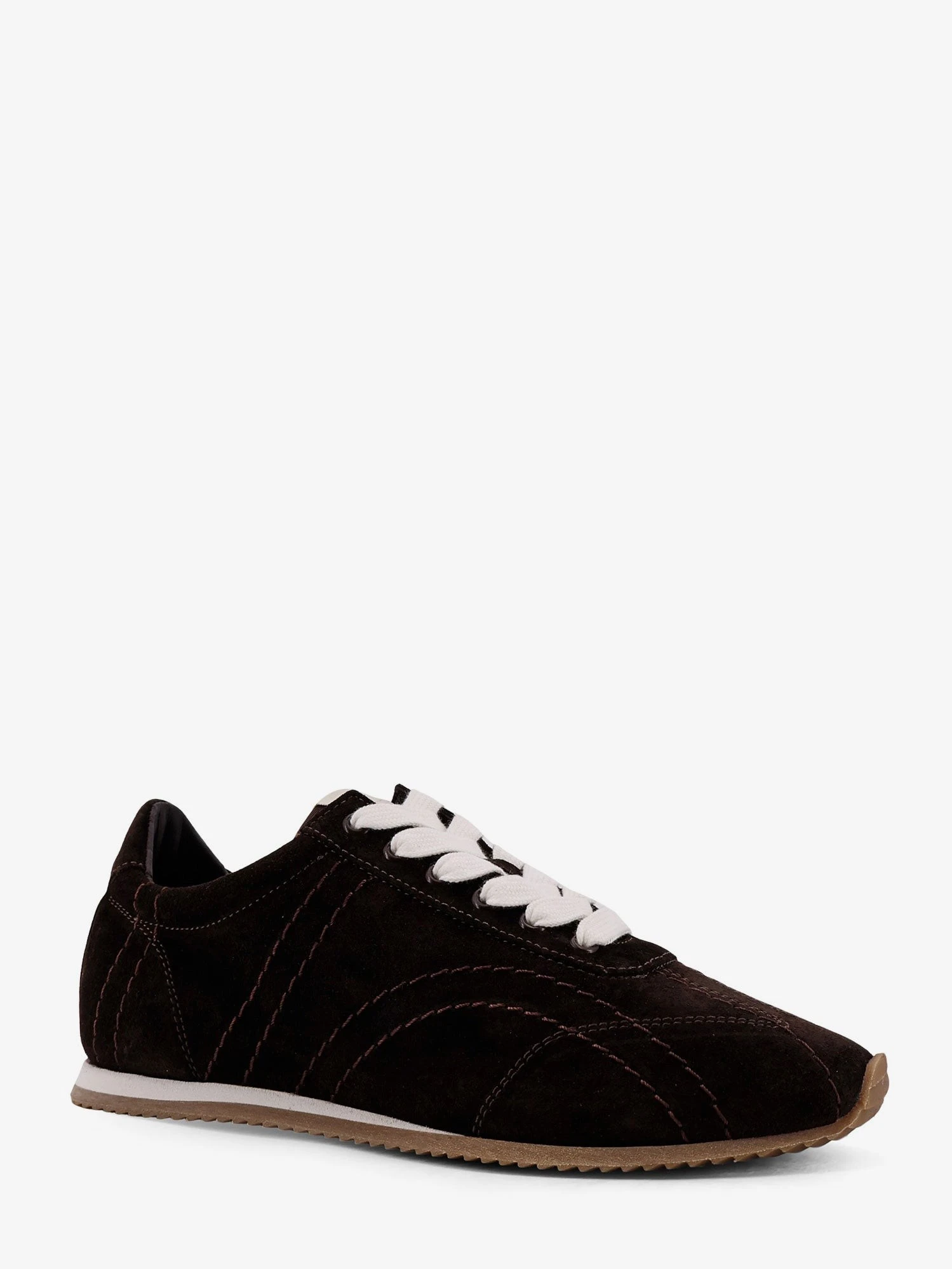 Leather sneakers with stitching detail.webp