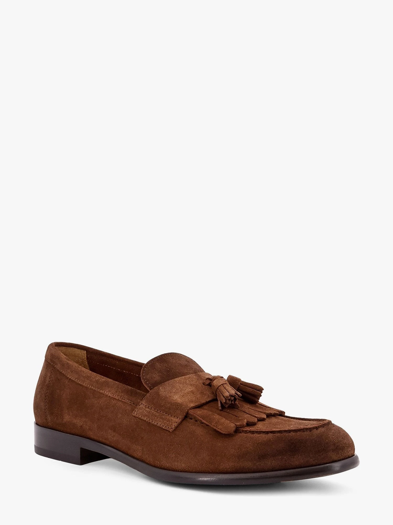 Suede loafers with tassels.webp