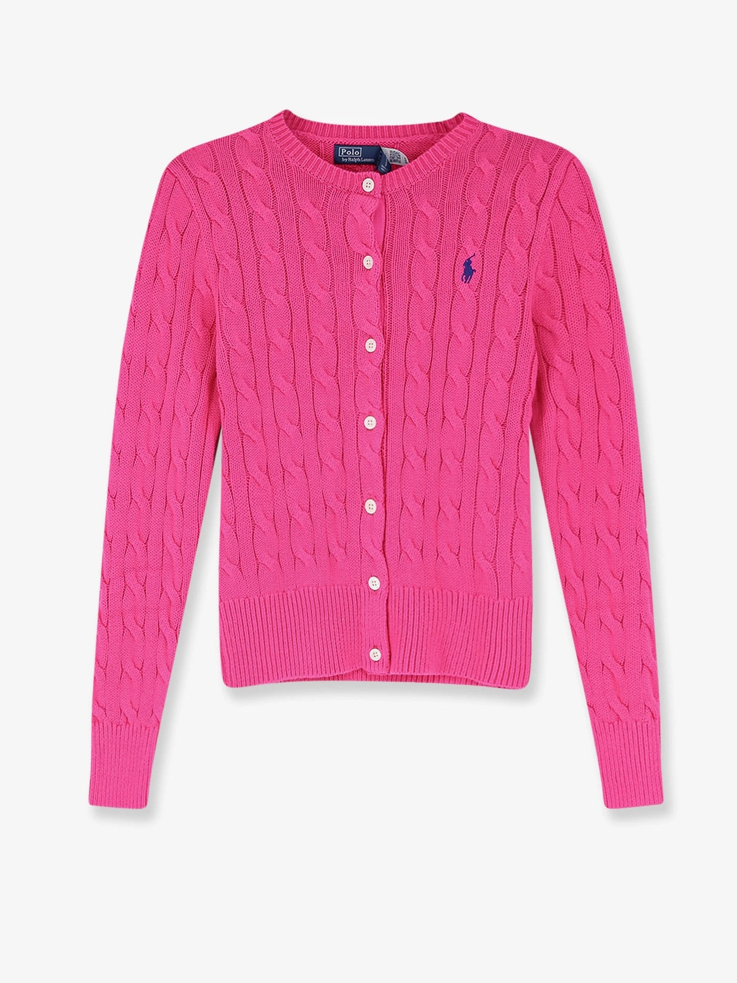 Cotton cardigan with contrasting logo.webp