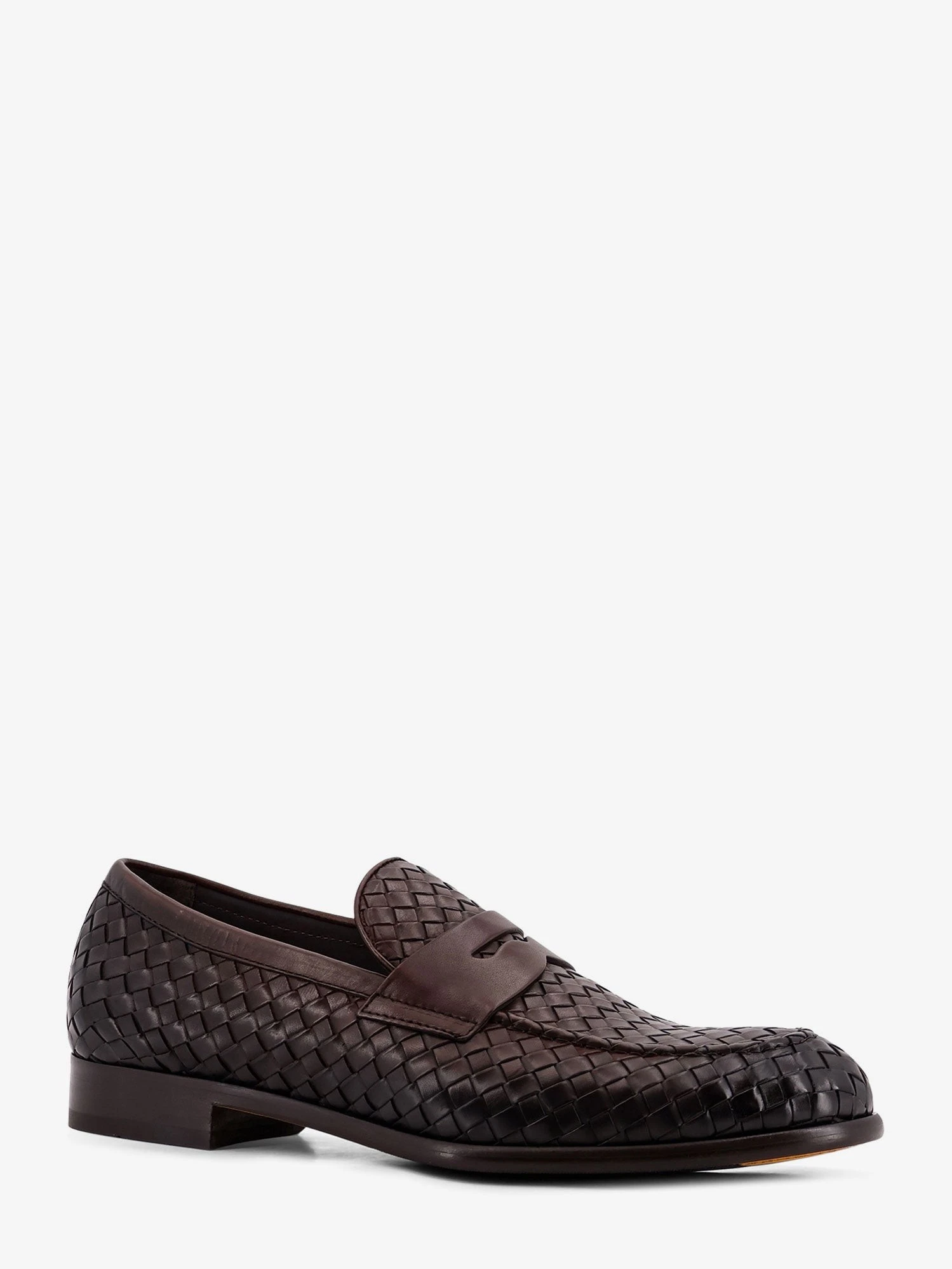 Adler leather loafers with woven pattern.webp